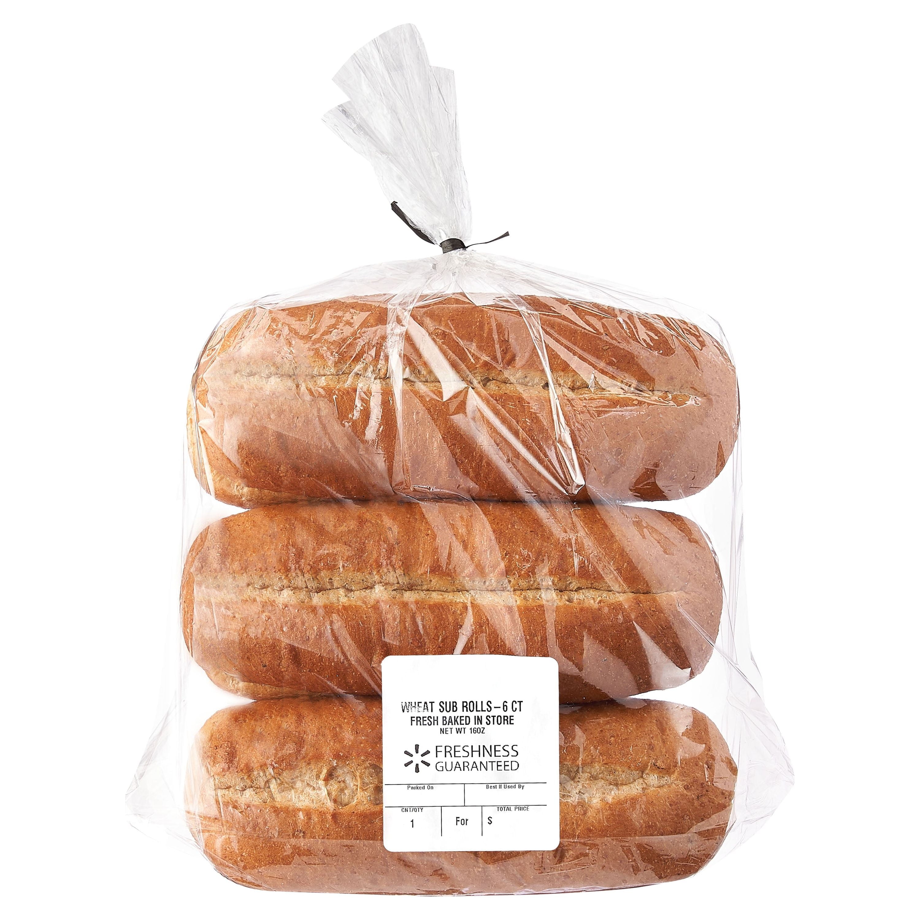 Wheat Sub Rolls 16 Oz 6 Count