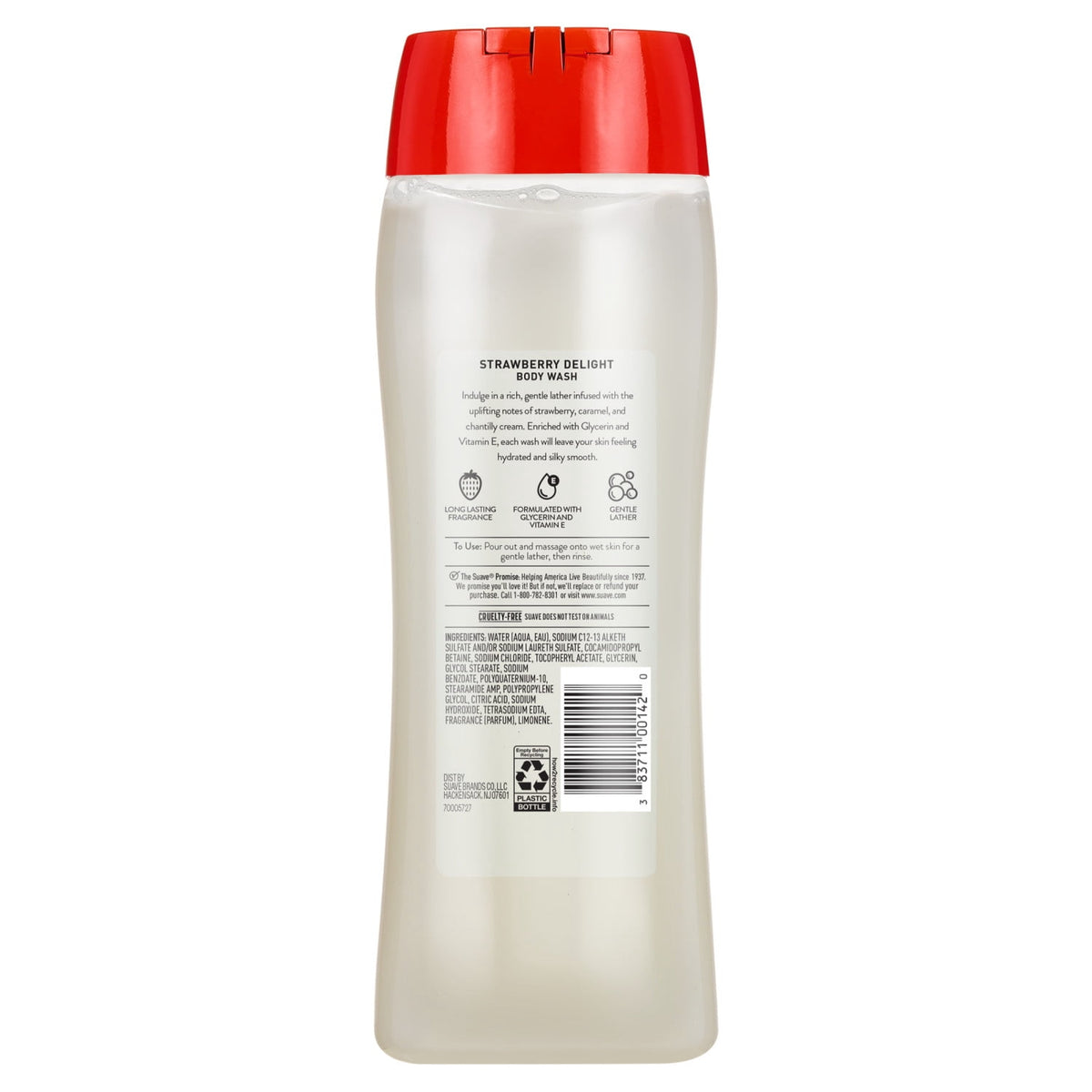 Suave Strawberry Delight Uplifting Body Wash with Glycerin & Vitamin E 18 fl oz