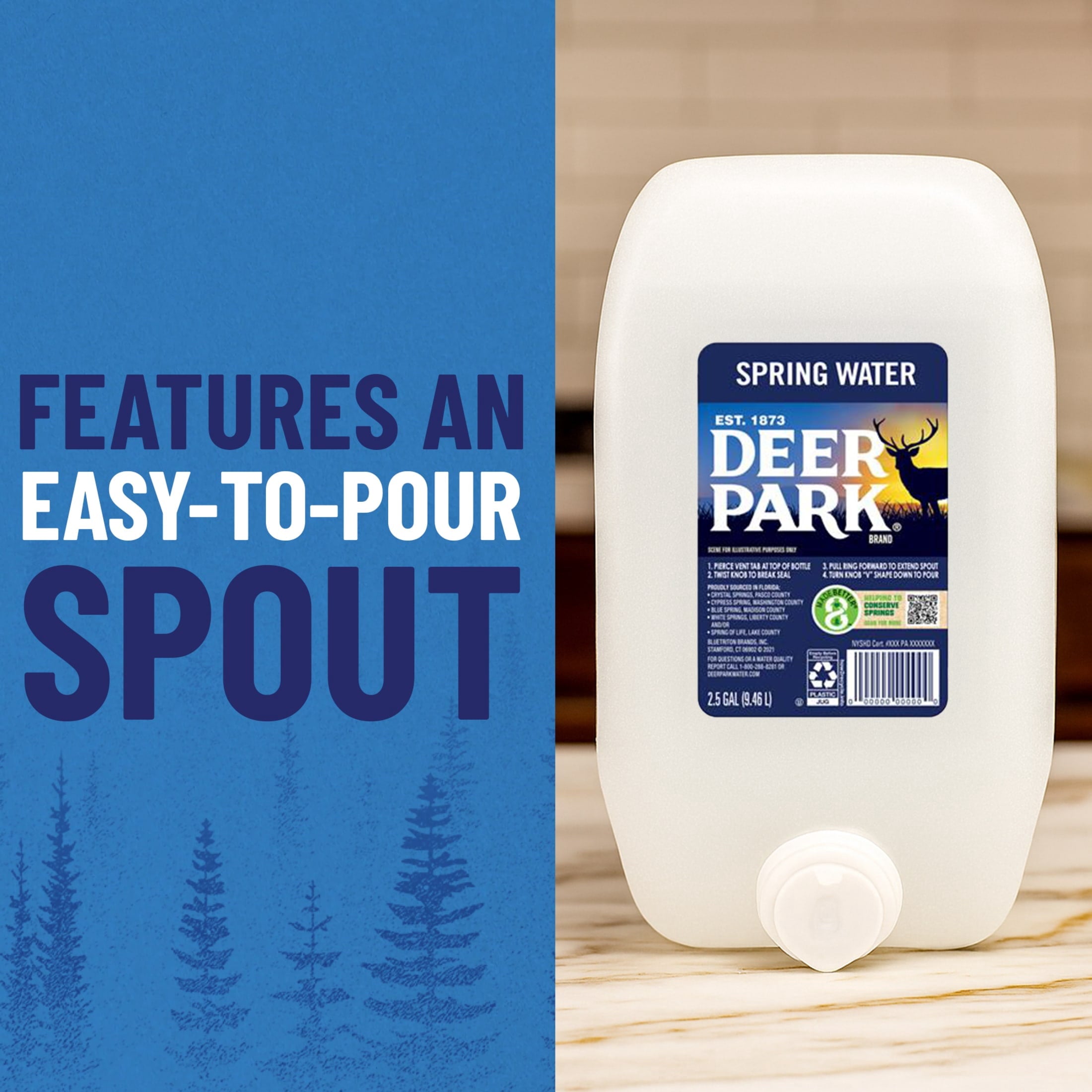 Deer Park Spring Water 2.5 gal Single Plastic Jug