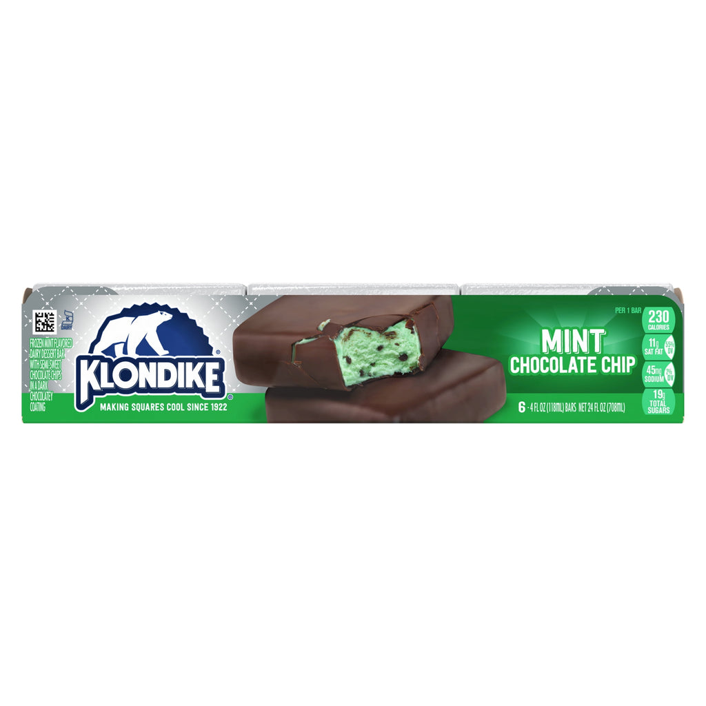 Klondike Mint Chocolate Chip Ice Cream Sandwiches 6 Count 24 Fl Oz