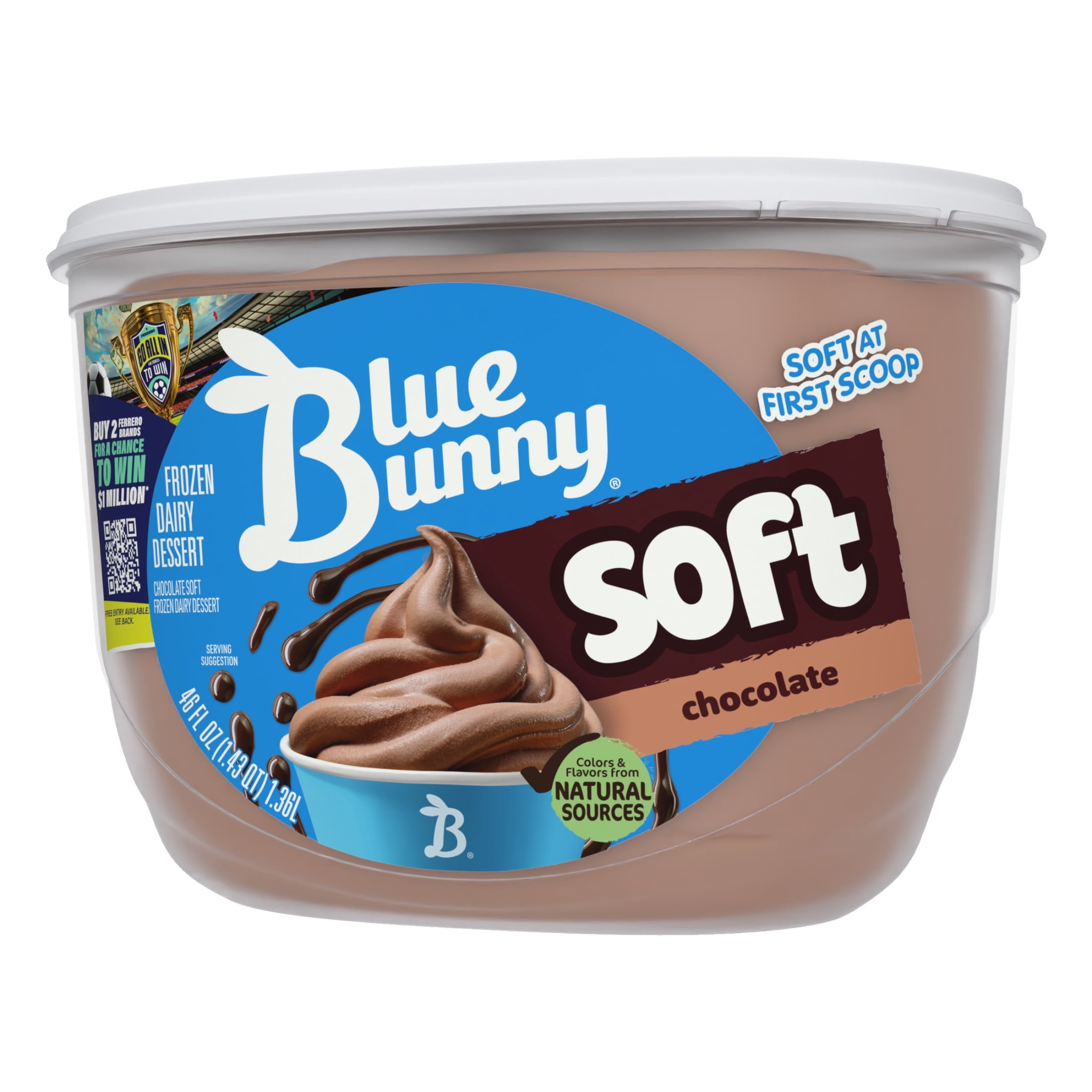 Blue Bunny Soft Chocolate Frozen Dairy Dessert 46 Fl Oz