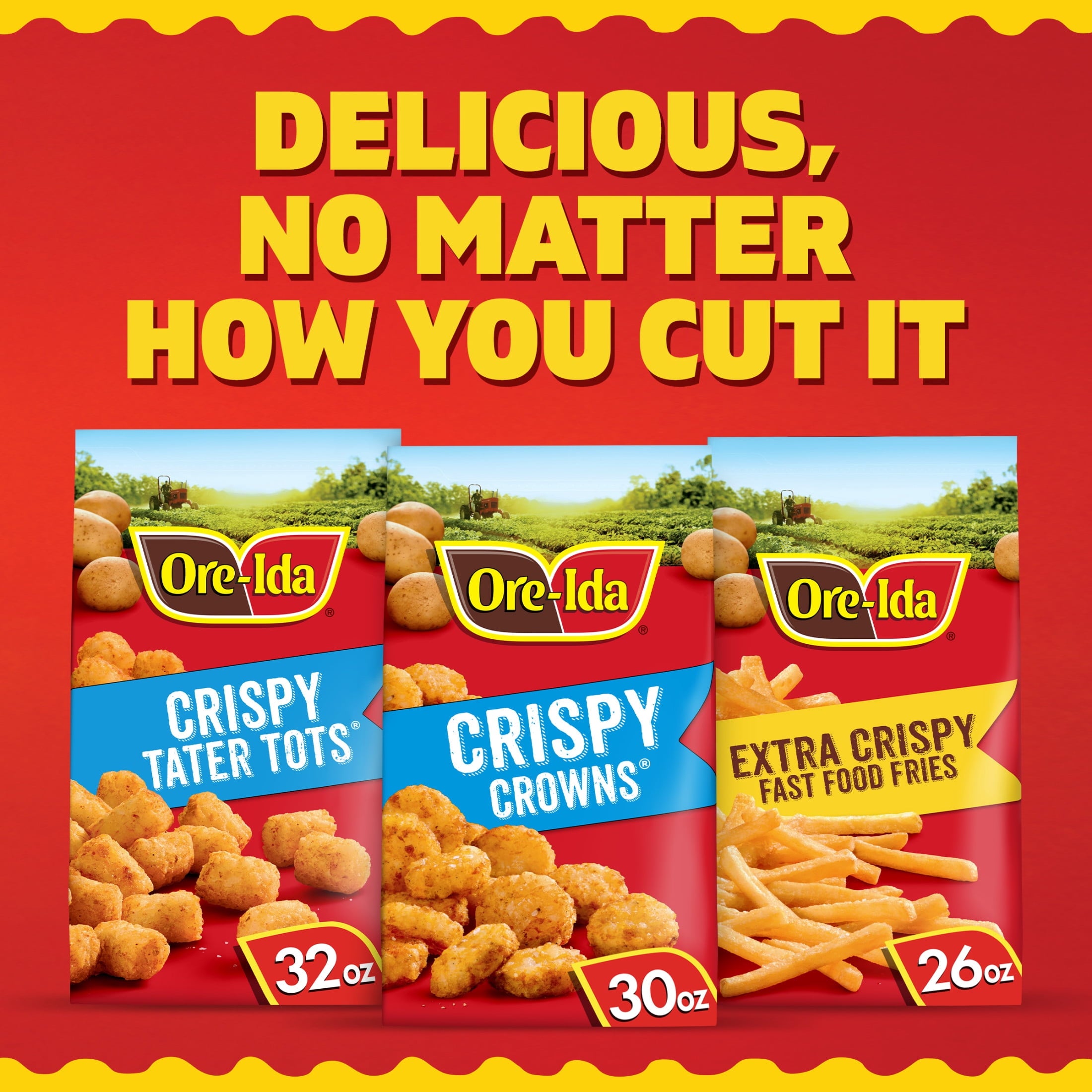 Ore-Ida Crispy Crowns Seasoned Shredded Frozen Potatoes 30 Oz