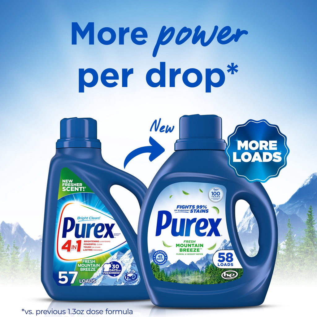 Purex Fresh Mountain Breeze Liquid Laundry Detergent 66 fl oz 58 Loads