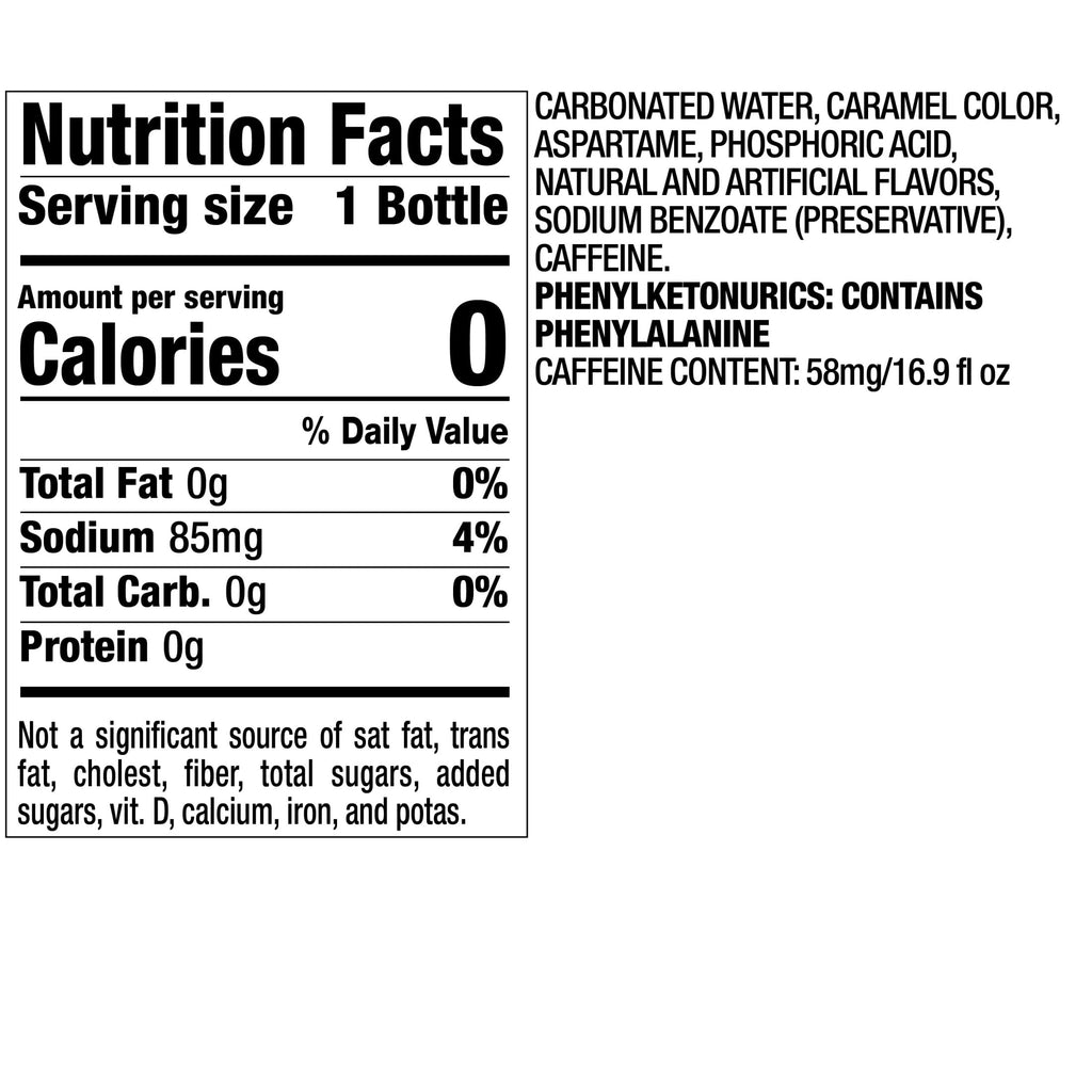 Diet Dr Pepper Soda Pop Bottles 16.9 Fl Oz 6 Pack