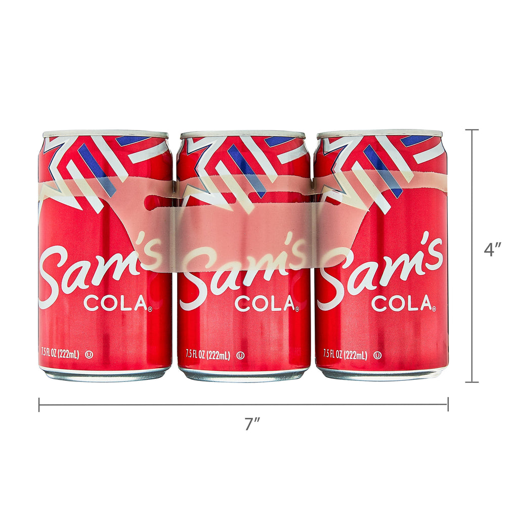 Sam's Choice Cola Soda Pop Cans 7.5 Fl Oz 6 Pack