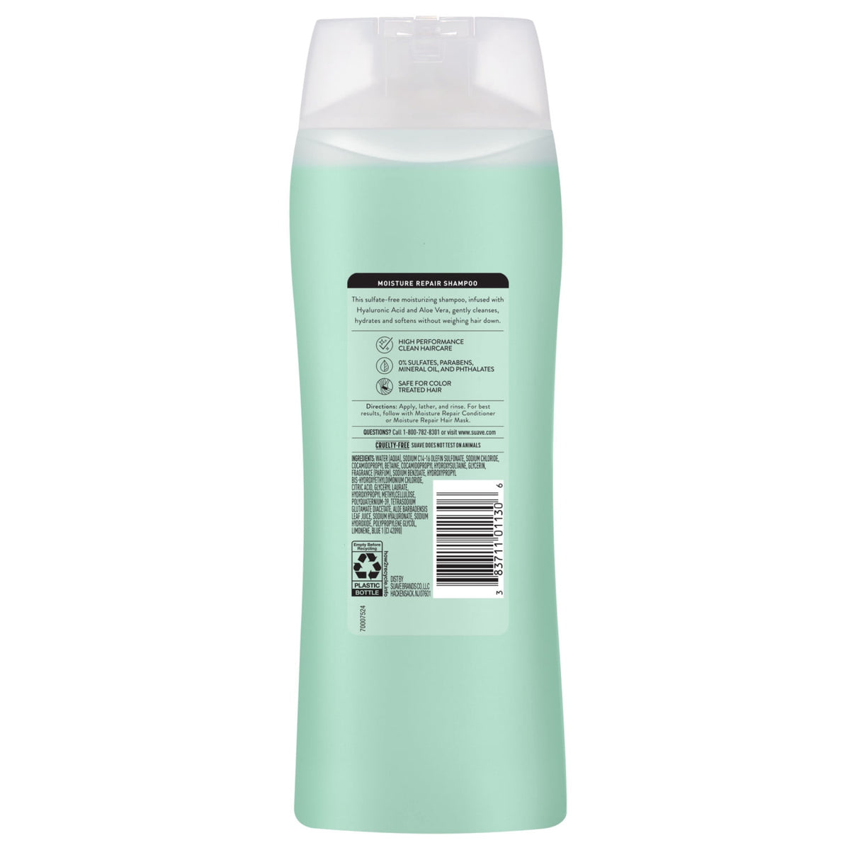 Suave Moisture Repair Sulfate-Free Shampoo with Hyaluronic Acid & Aloe Vera 18 fl oz