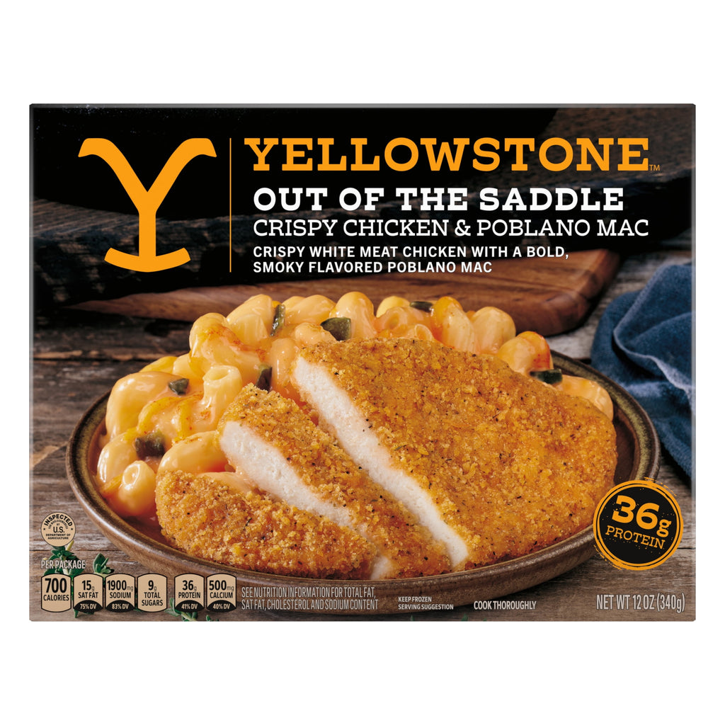 Yellowstone Crispy Chicken and Poblano Mac and Cheese Frozen Meal 12 Oz