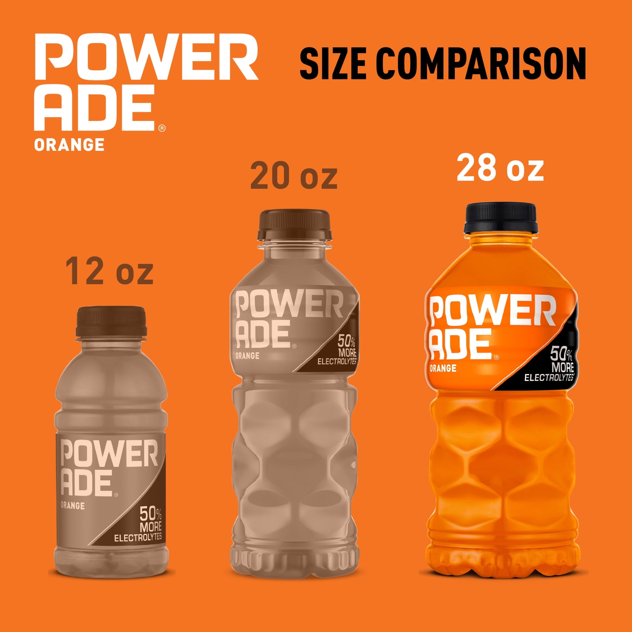 Powerade Orange Electrolyte Sports Drink 28 fl oz Bottle
