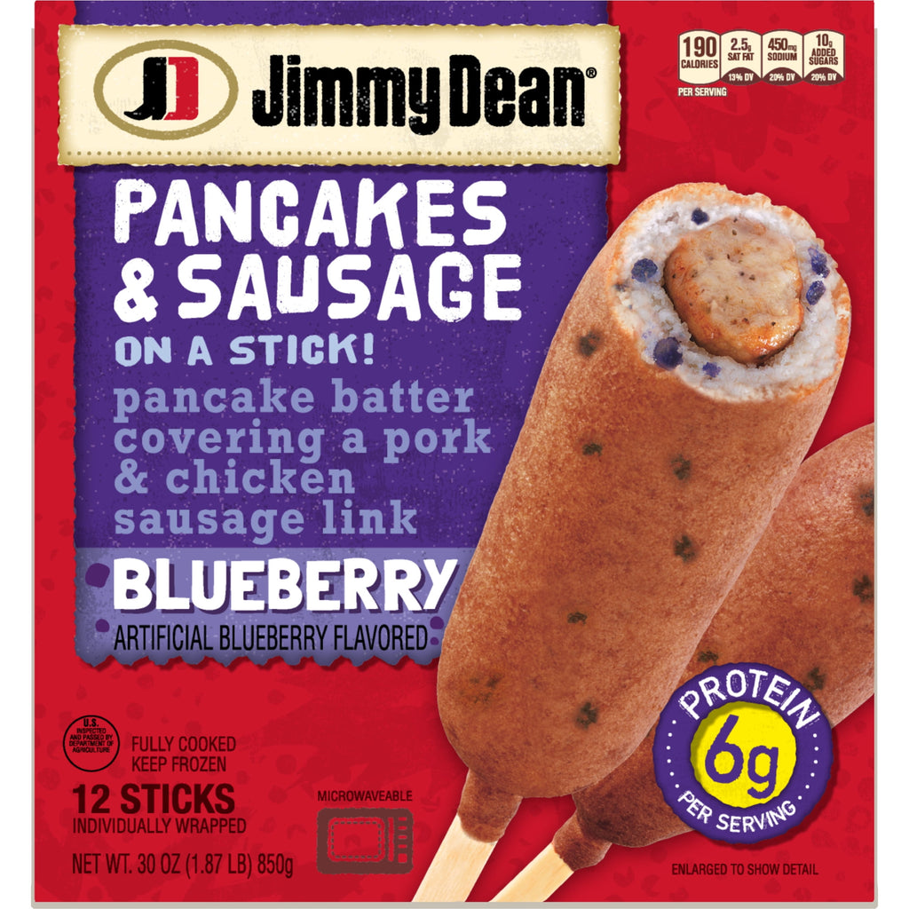 Jimmy Dean Blueberry Pancakes & Sausage On A Stick Frozen 30 Oz 12 Count
