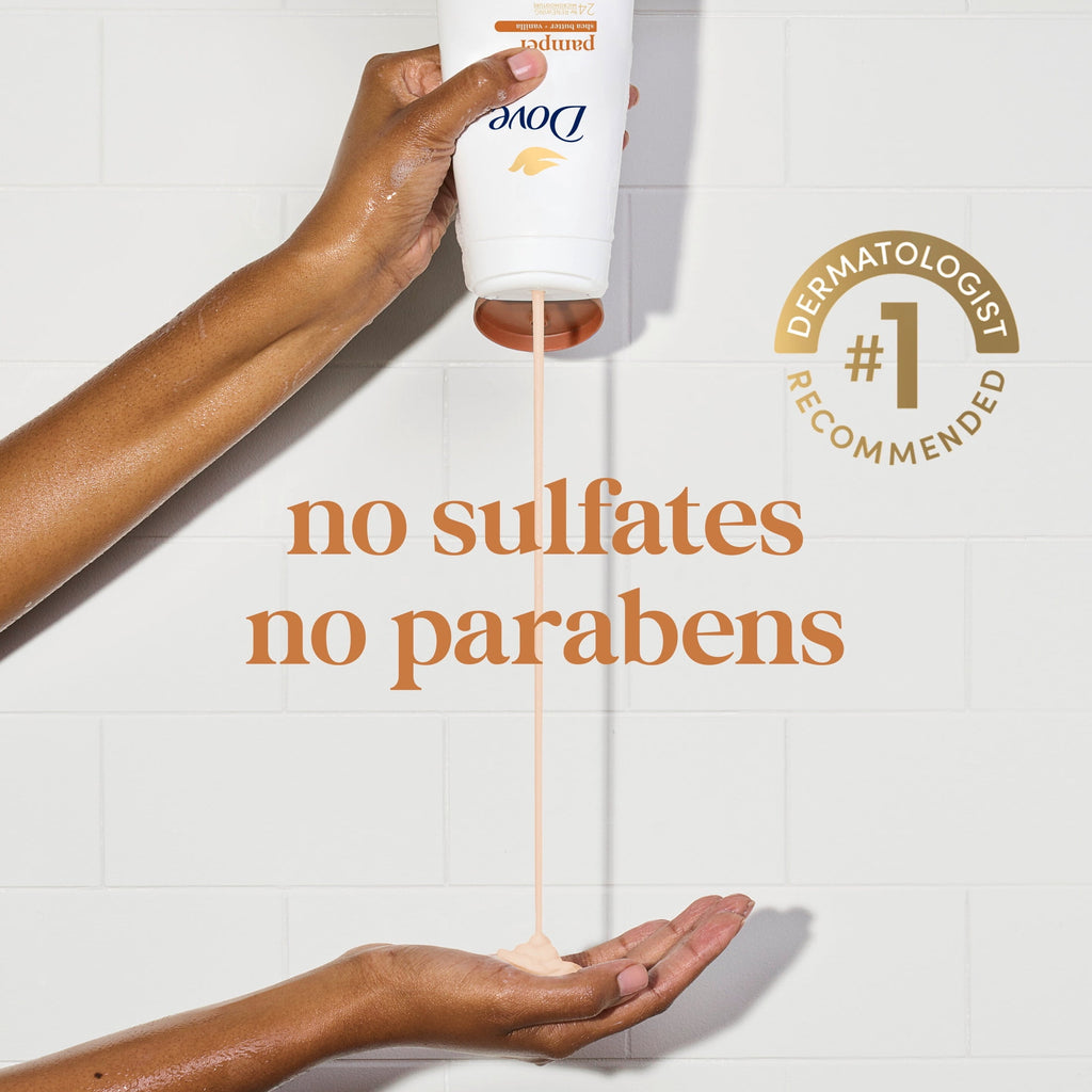 Dove Pampering Body Wash Shea Butter & Vanilla Moisturizing Skin Cleanser 30.6 fl oz