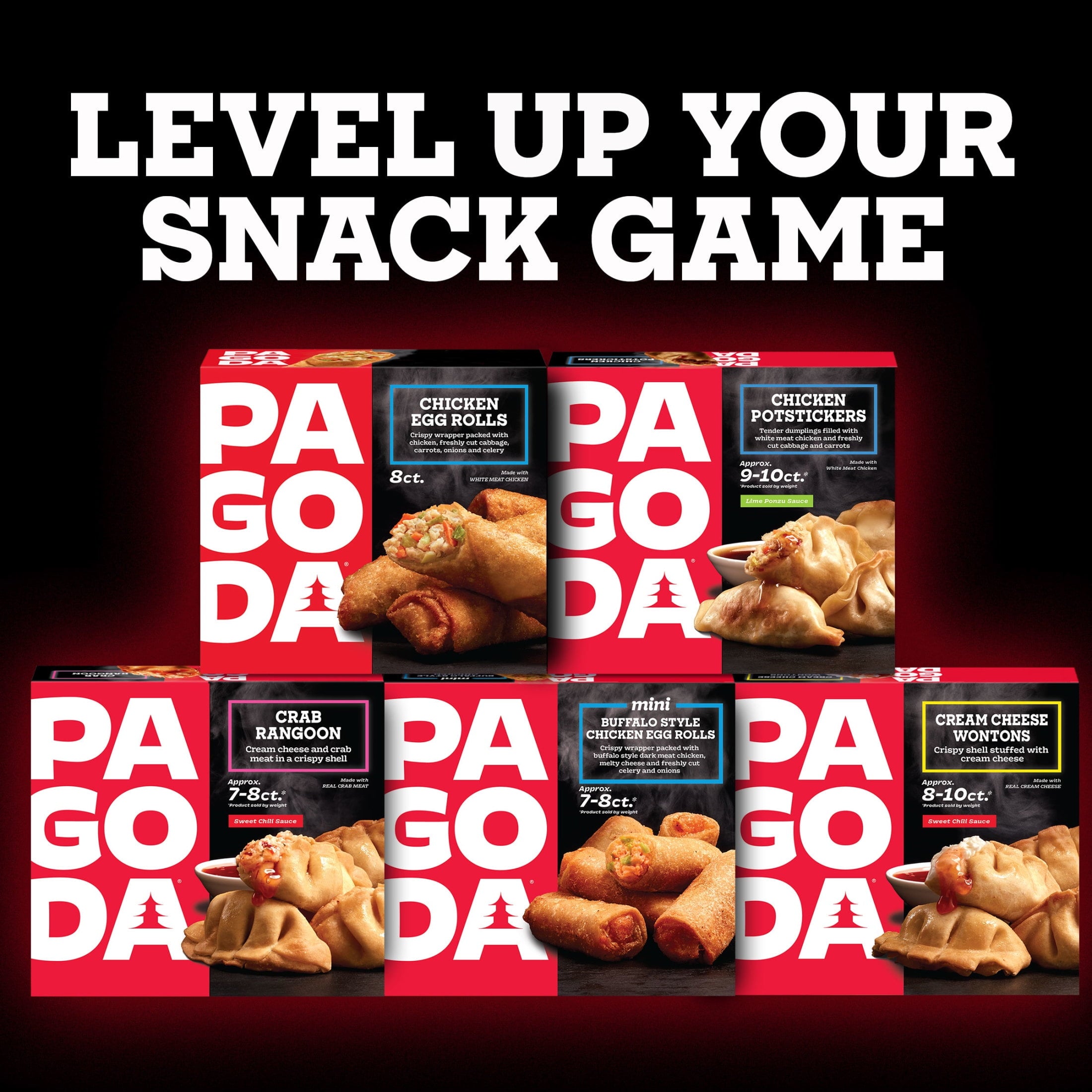 Pagoda Frozen Crunchy Crispy Pork Egg Rolls 22 Oz