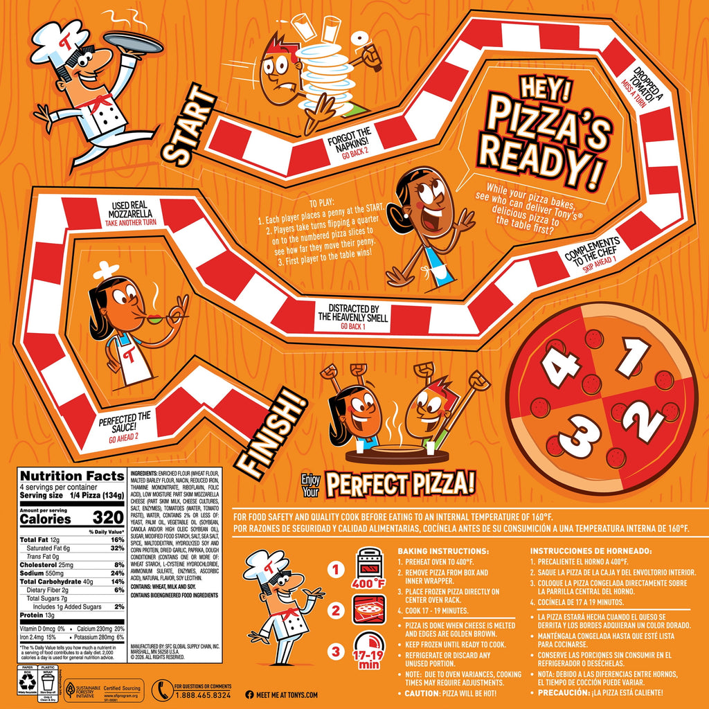 Tony's Cheese Pizzeria Style Crust Frozen Pizza 18.9 Oz