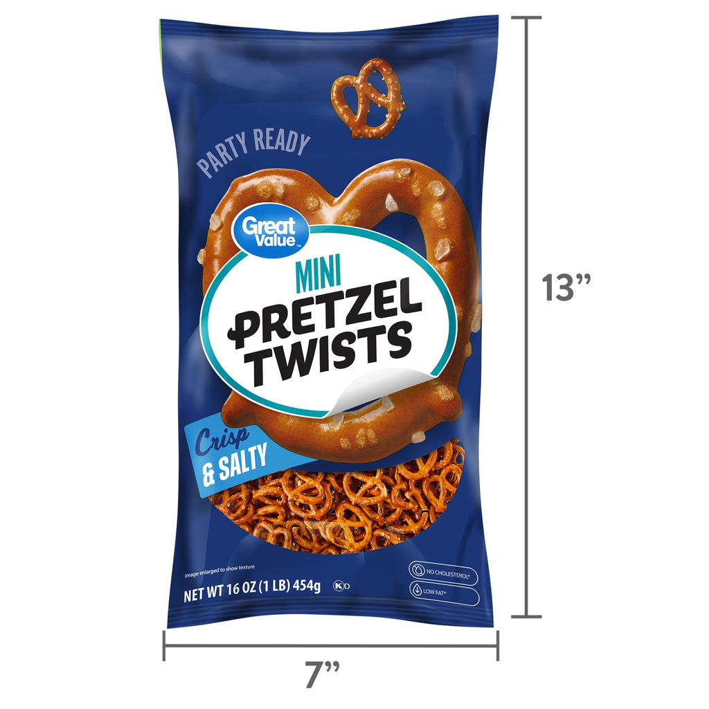 Mini Pretzel Twists 16 Oz 1 Count Great Value
