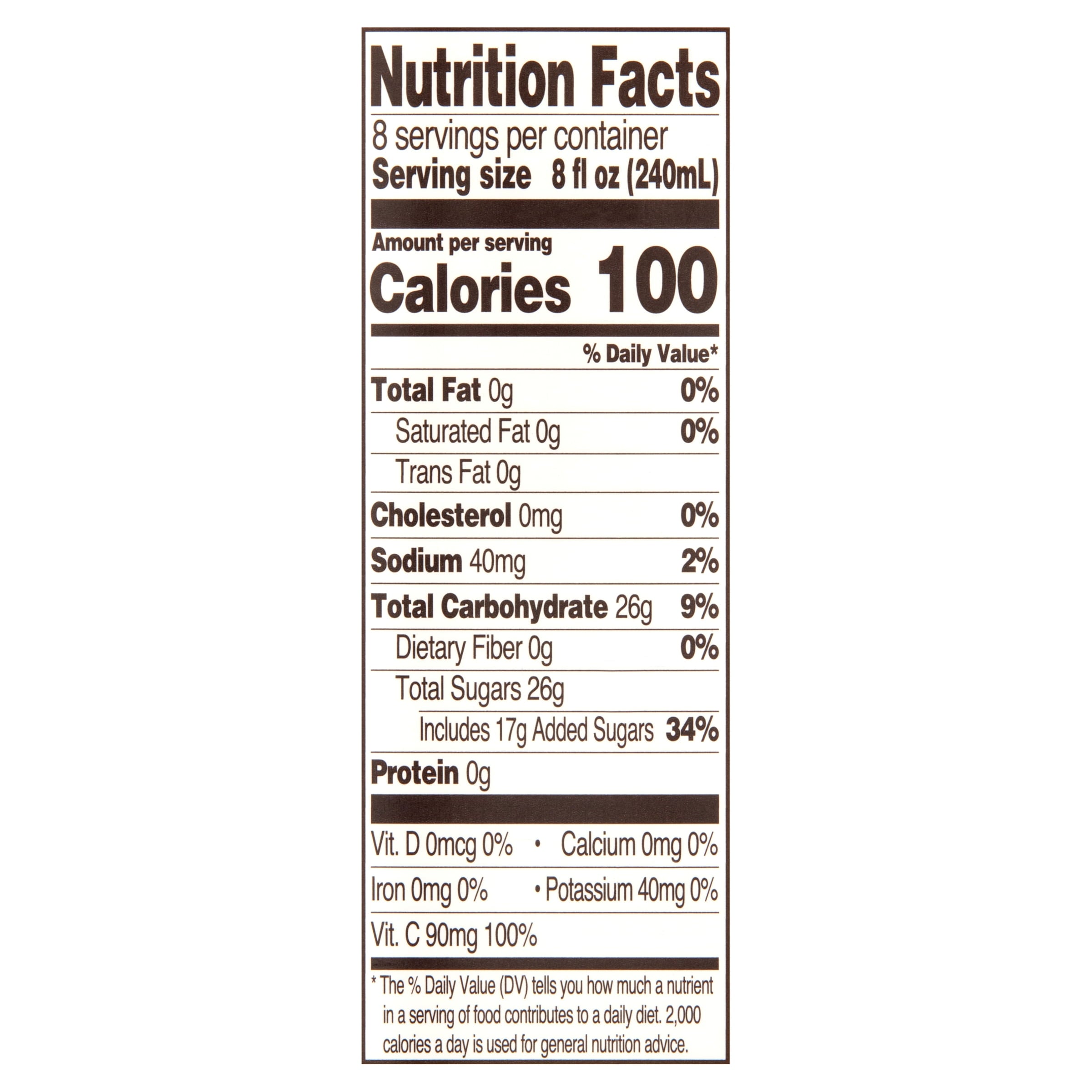 Great Value White Cranberry Peach Juice Cocktail 64 fl oz Bottle