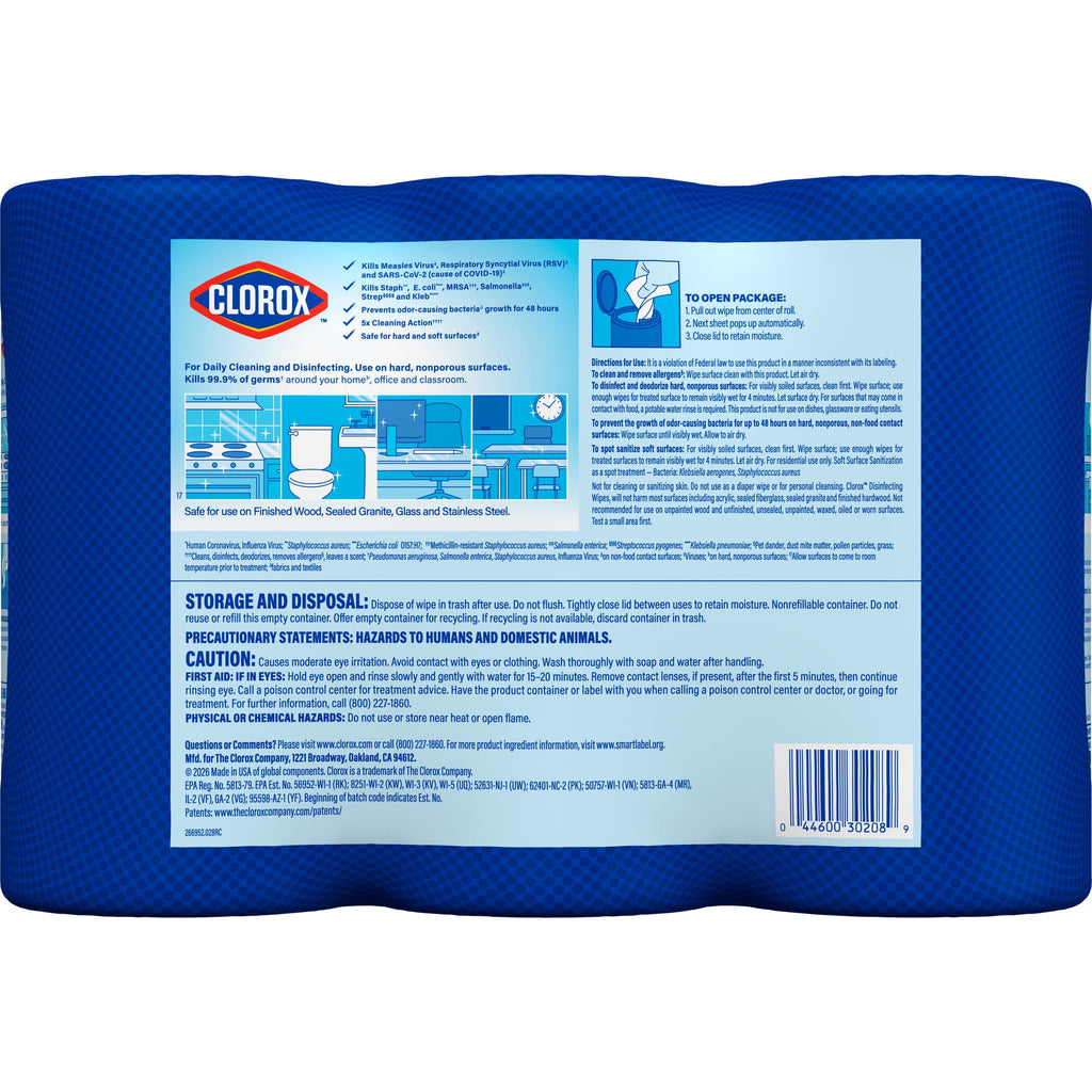 Clorox Disinfecting Cleaning Wipes Back to School Variety Pack 75 Count Pack of 3