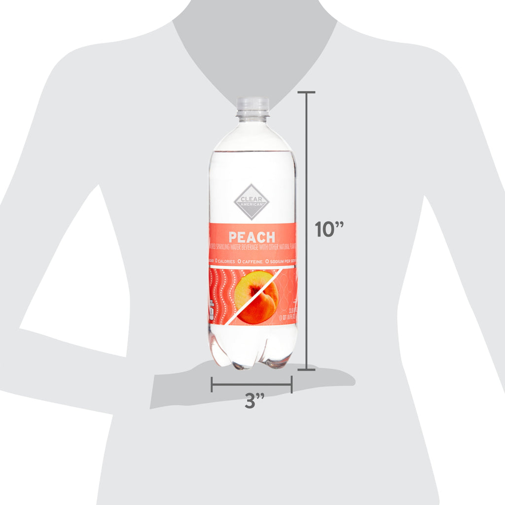 Clear American Peach Sparkling Water 33.8 fl oz