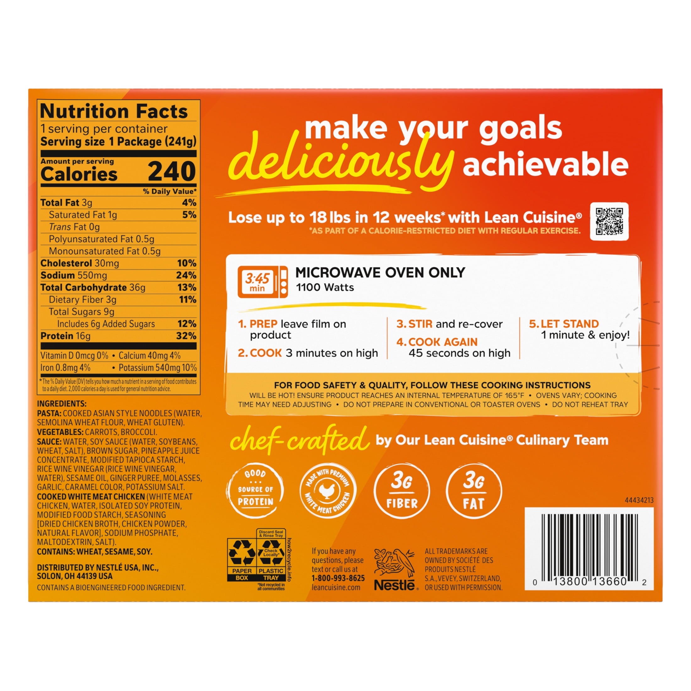 Lean Cuisine Chicken Teriyaki Frozen Meal 8.5 Oz