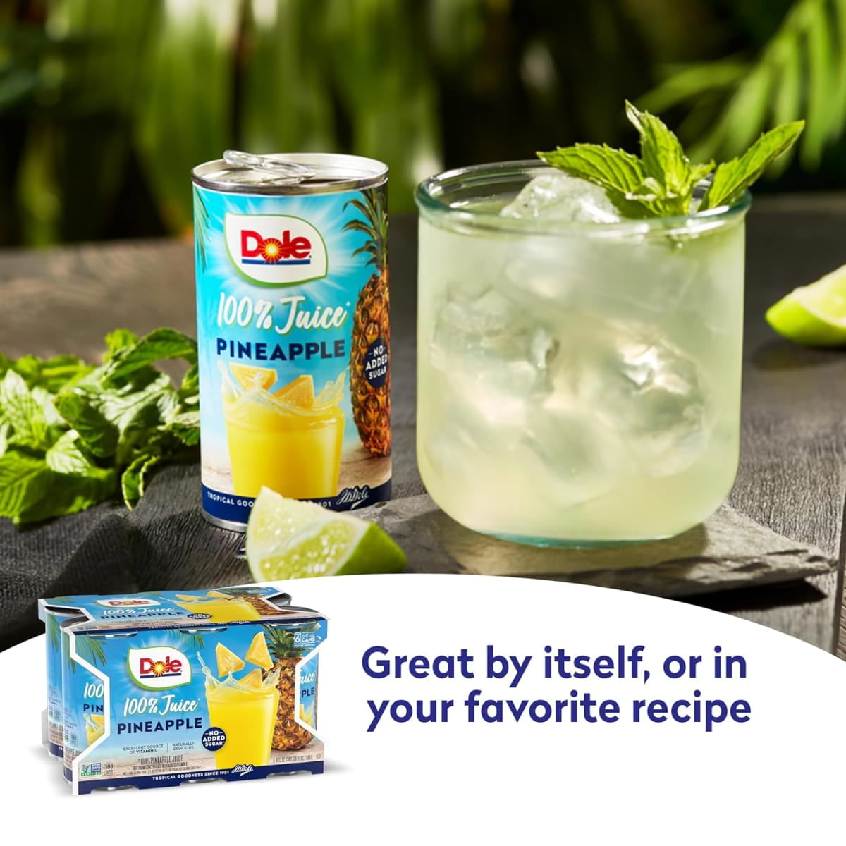 Dole 100% Pineapple Juice 6 fl oz Cans 6 Count