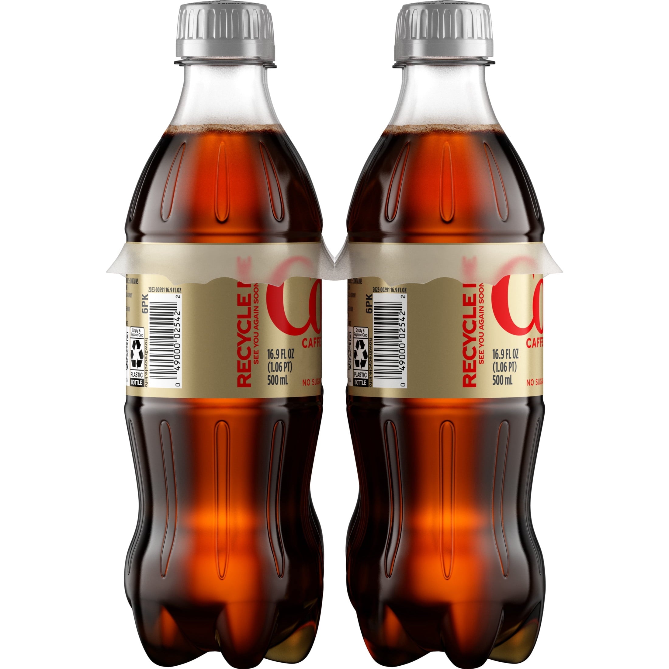 Caffeine-Free Soda Pop Bottles 16.9 Fl Oz 6 Pack Diet Coke