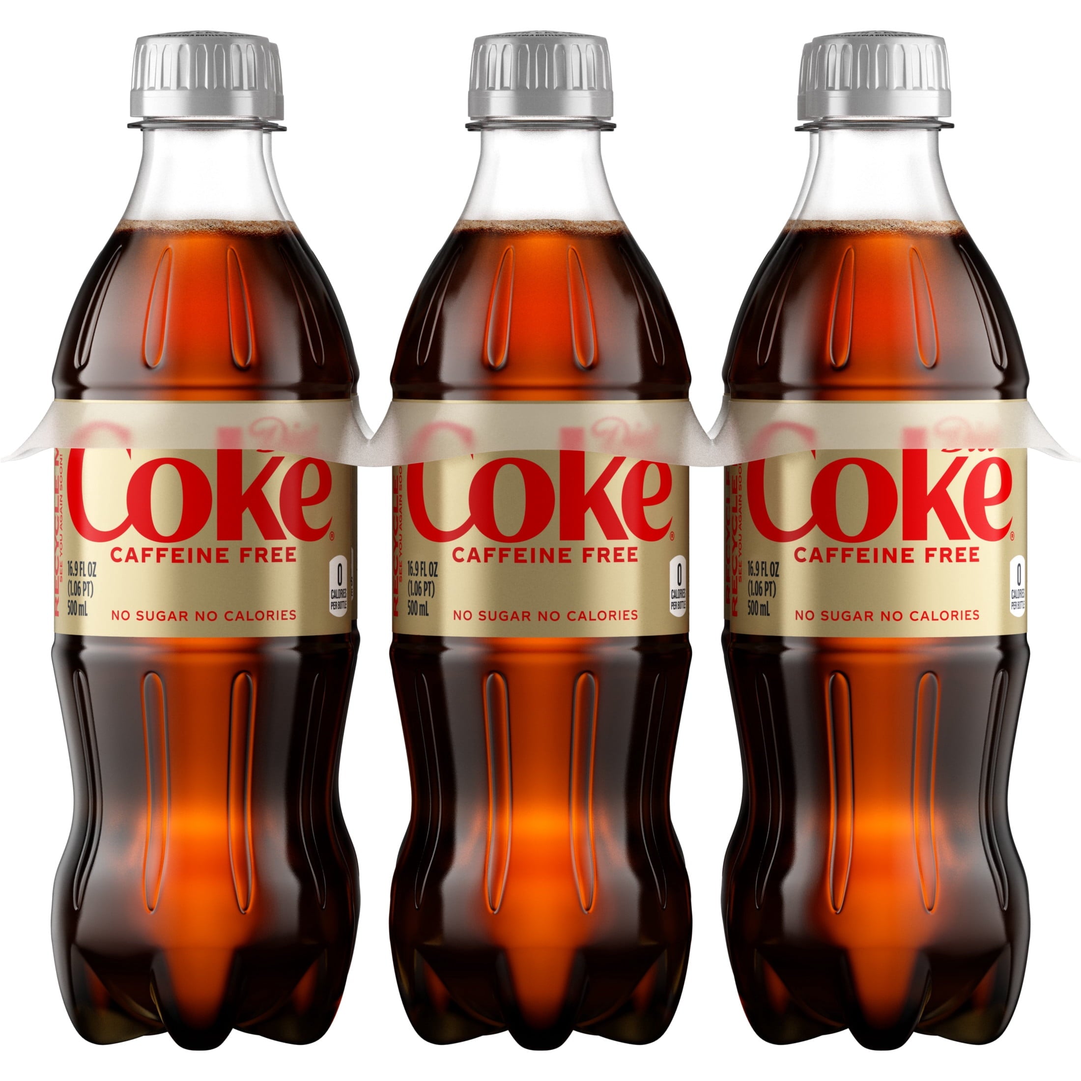 Caffeine-Free Soda Pop Bottles 16.9 Fl Oz 6 Pack Diet Coke