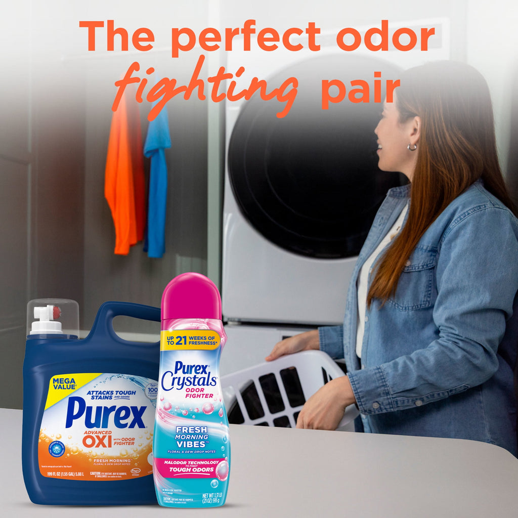 Purex Advanced Oxi + Odor Fighter Liquid Laundry Detergent Fresh Morning 199 fl oz 145 Loads