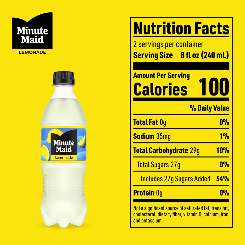 Minute Maid Lemonade 16.9 fl oz Bottles 6 Pack