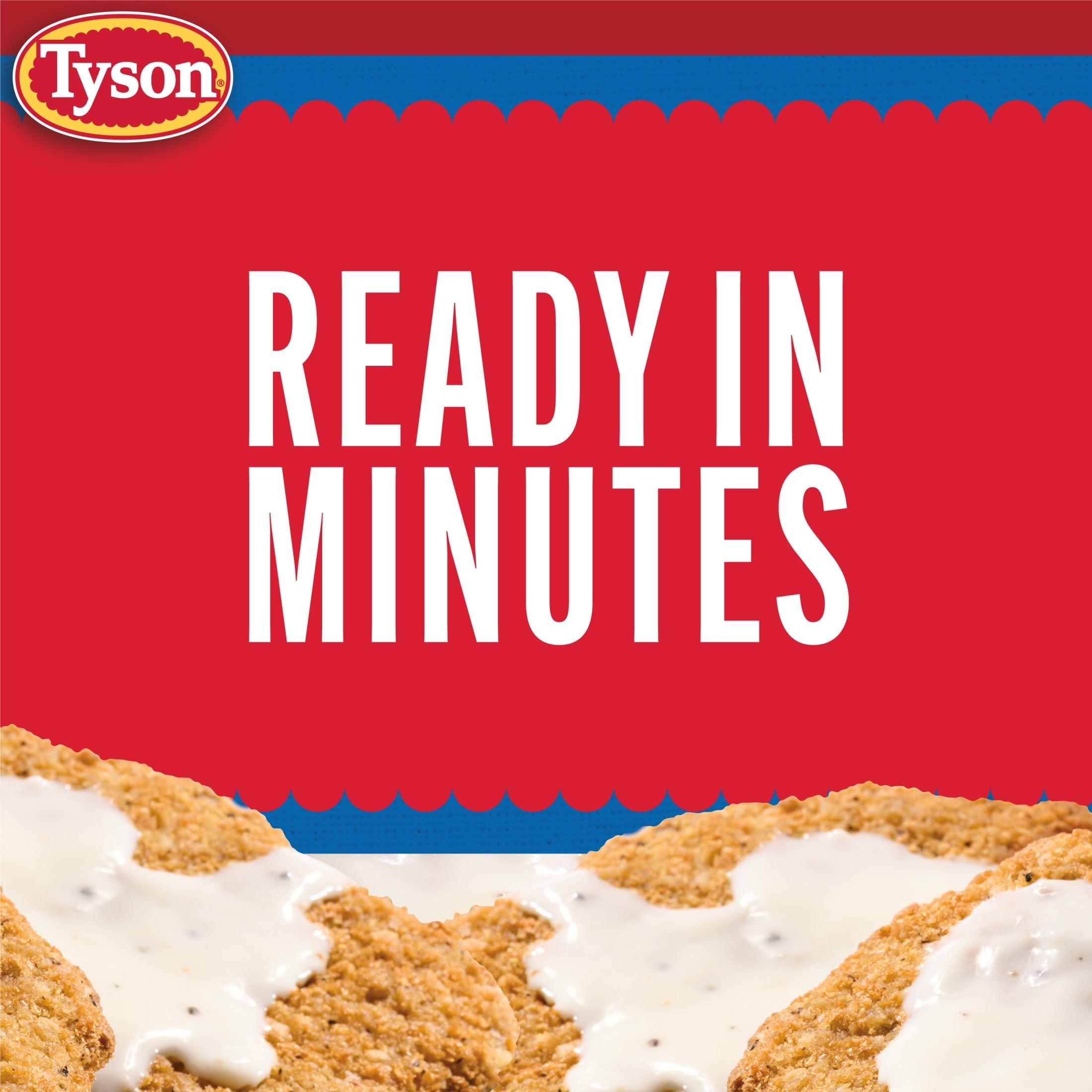 Tyson Country Fried Steaks with Gravy Mix Frozen 22.75 Oz 13g Protein