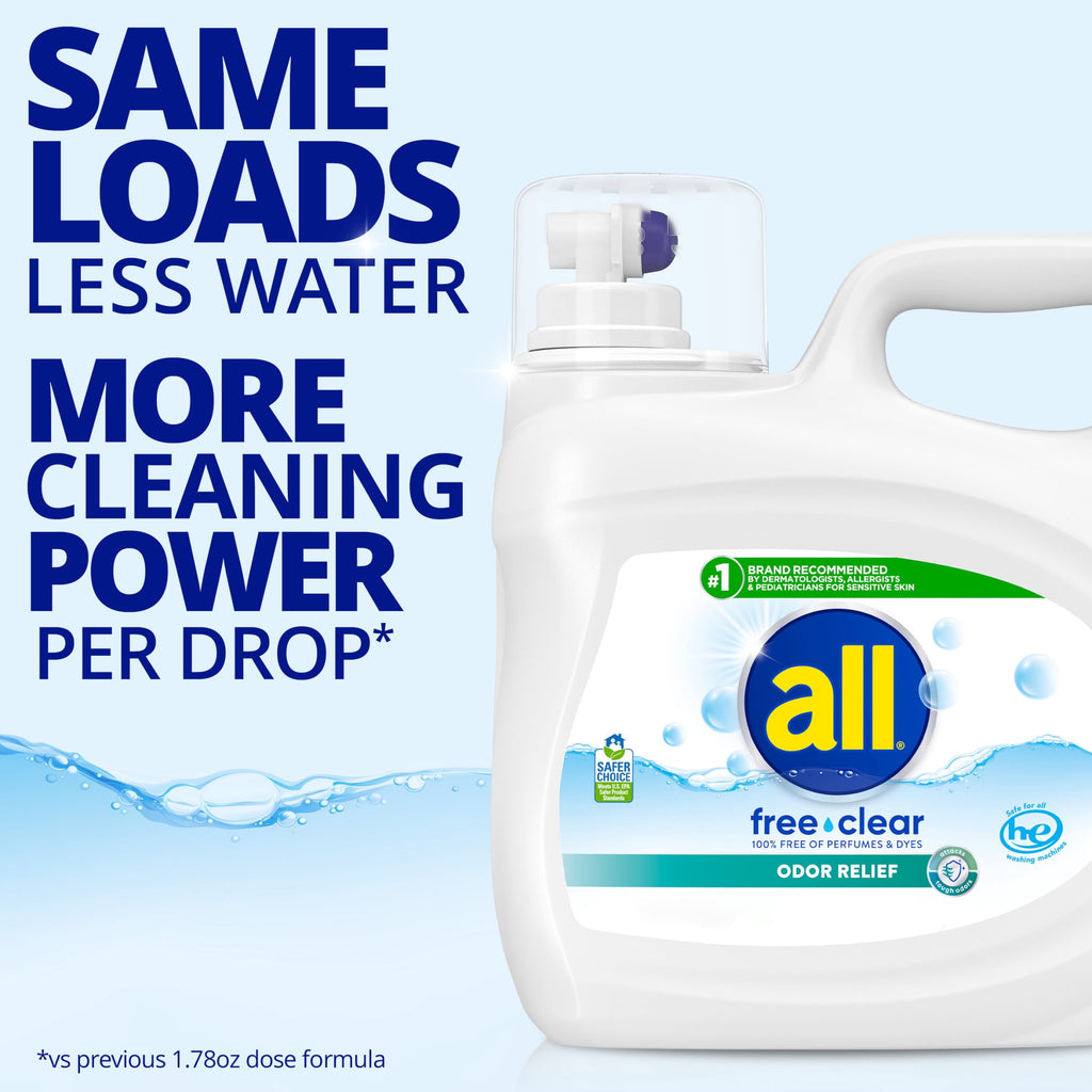 all Free Clear Odor Relief Liquid Laundry Detergent 118 fl oz 79 Loads