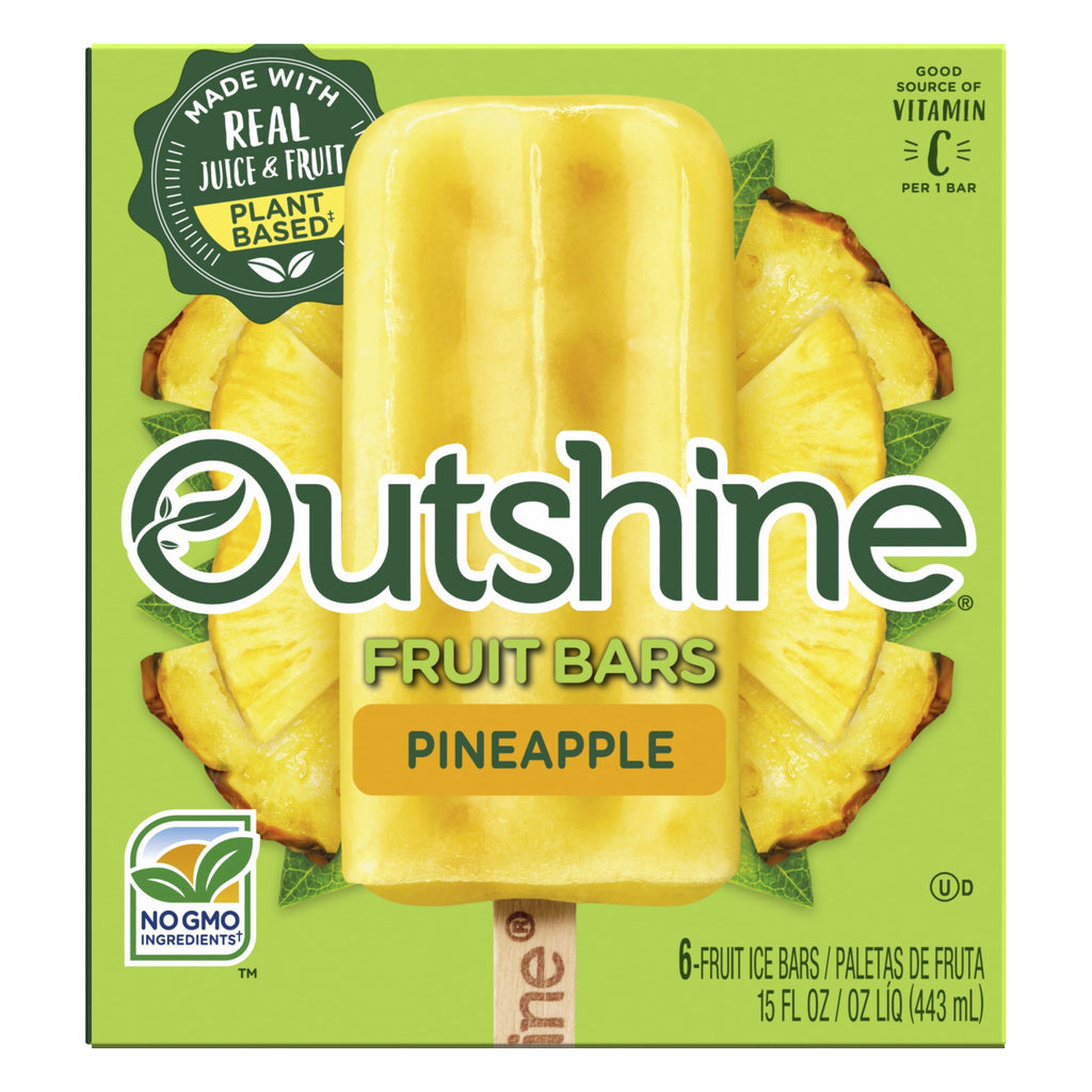 Outshine Pineapple Frozen Fruit Bars 6 Count 15 Fl Oz