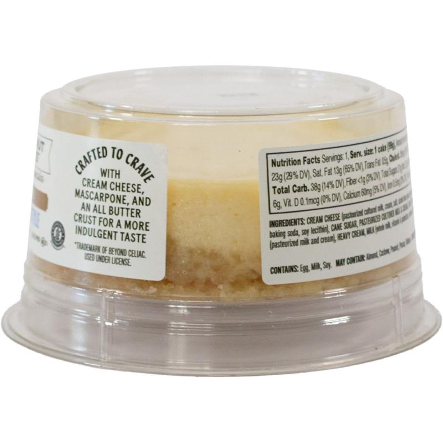 Gluten Free New York Style Cheesecake 3.5 Oz 1 Count Frozen Chuckanut Bakers