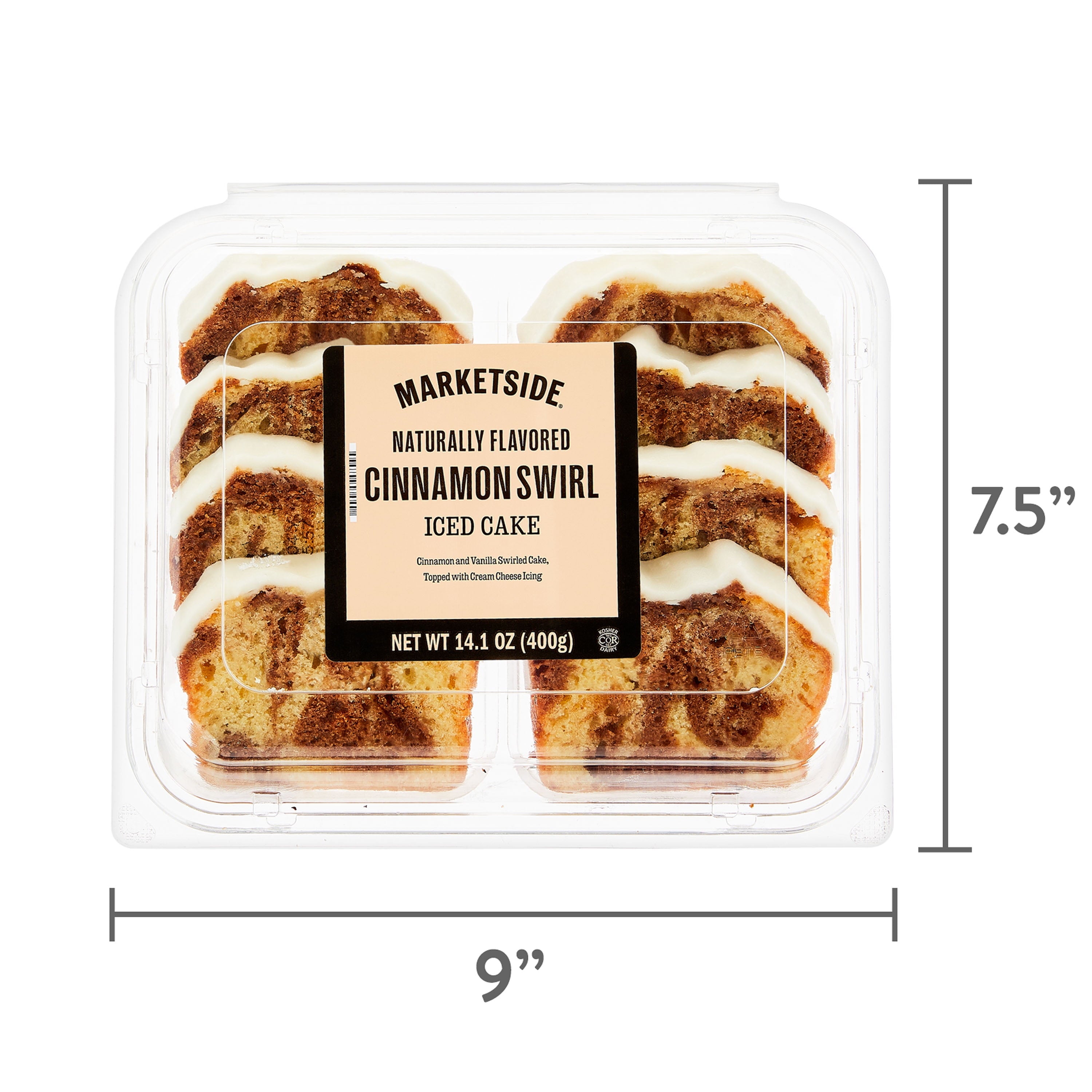 Iced Cinnamon Sliced Loaf Cake 14.1 Oz 8 Count Marketside