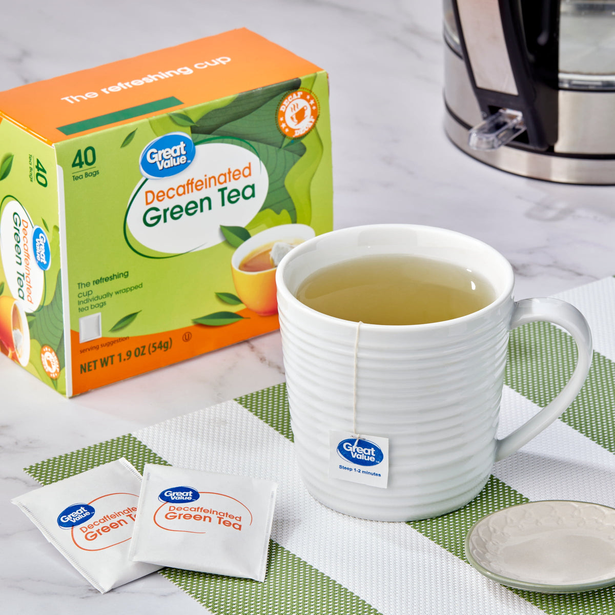 Great Value Decaffeinated Green Tea Bags 1.9 oz 40 Count
