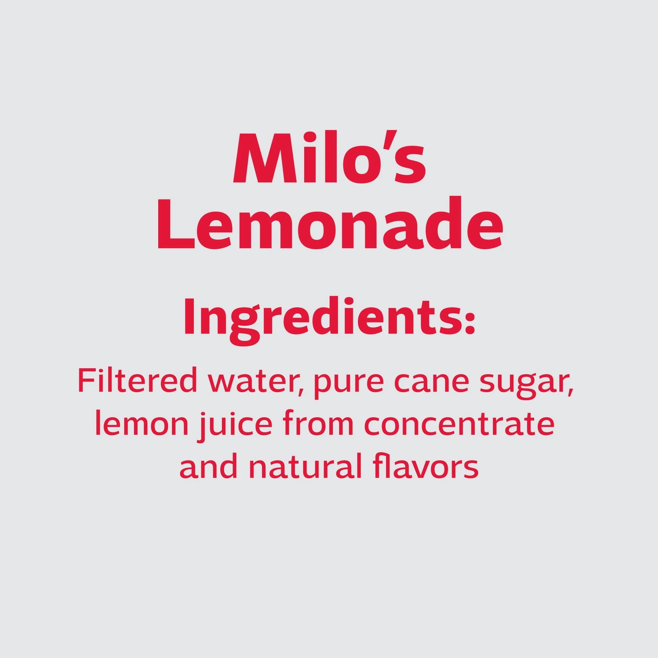 Milo's Lemonade Refrigerated Juice Drink 128 fl oz Gallon
