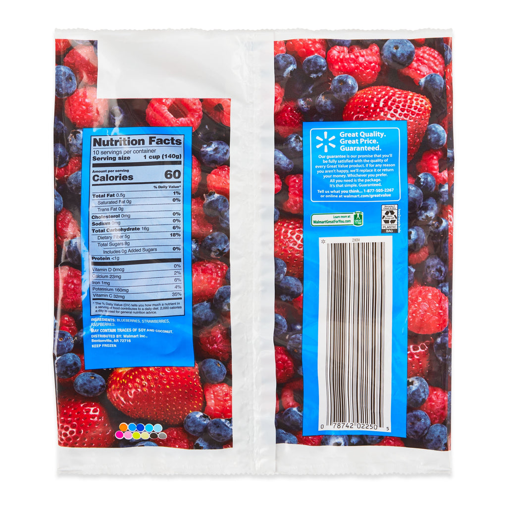 Great Value Triple Berry Blend Frozen 48 Oz