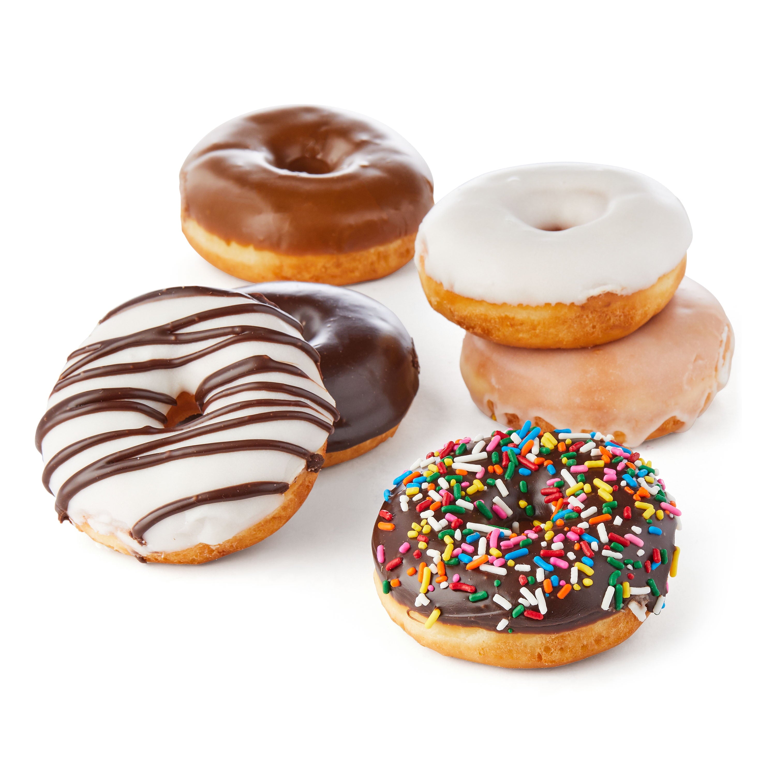 Assorted Iced Ring Donuts 12 Oz 6 Count Freshness Guaranteed