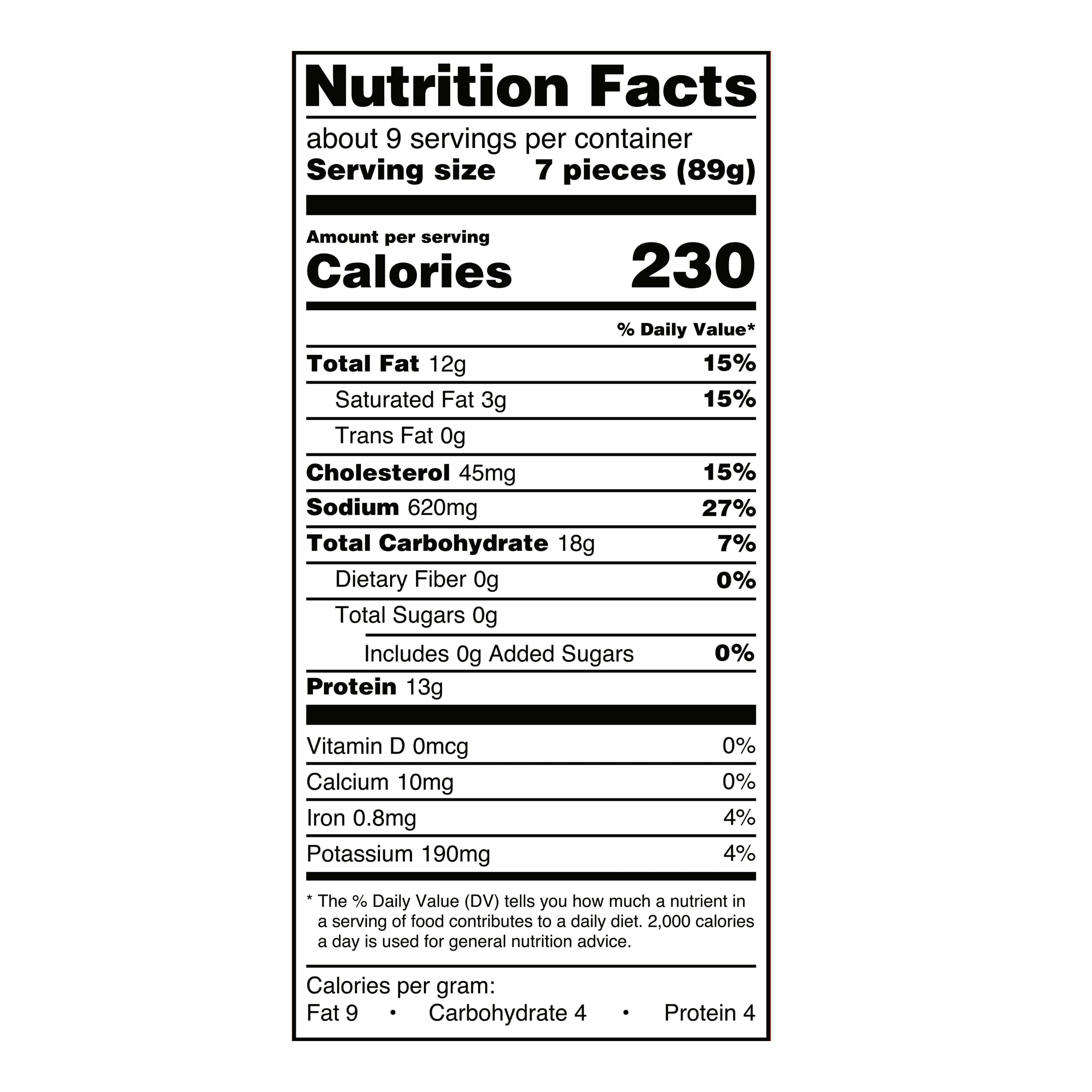 Great Value Homestyle Chicken Fries 27.5 Oz Frozen