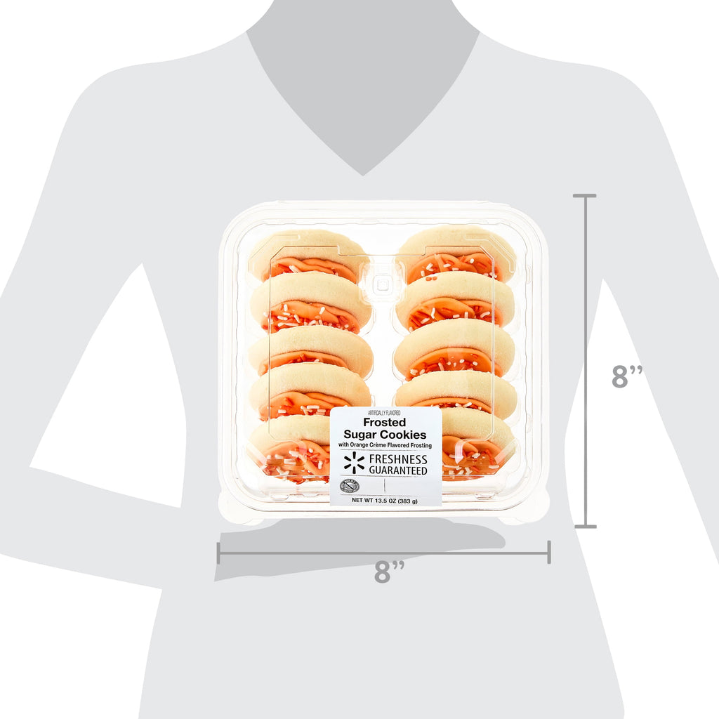 Orange Creme Frosted Sugar Cookies 13.5 Oz 10 Count Freshness Guaranteed