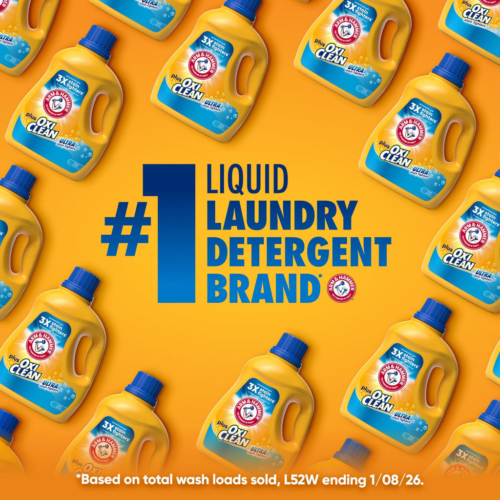 ARM & HAMMER Plus OxiClean Ultra Stain Fighters Liquid Laundry Detergent Fresh Scent 32.5 fl oz