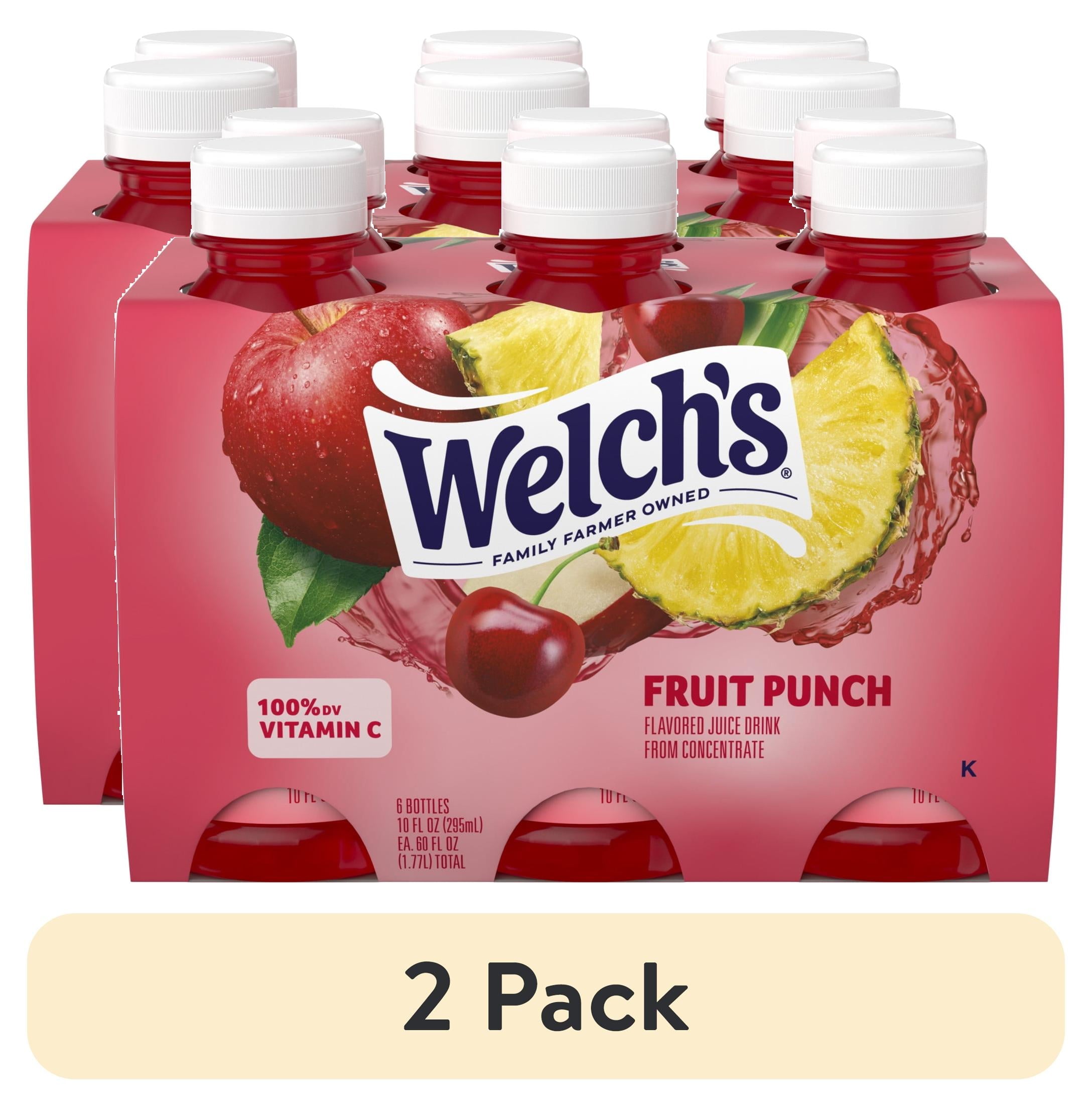 Welch's Fruit Punch Juice Drink 10 fl oz 6 Pack