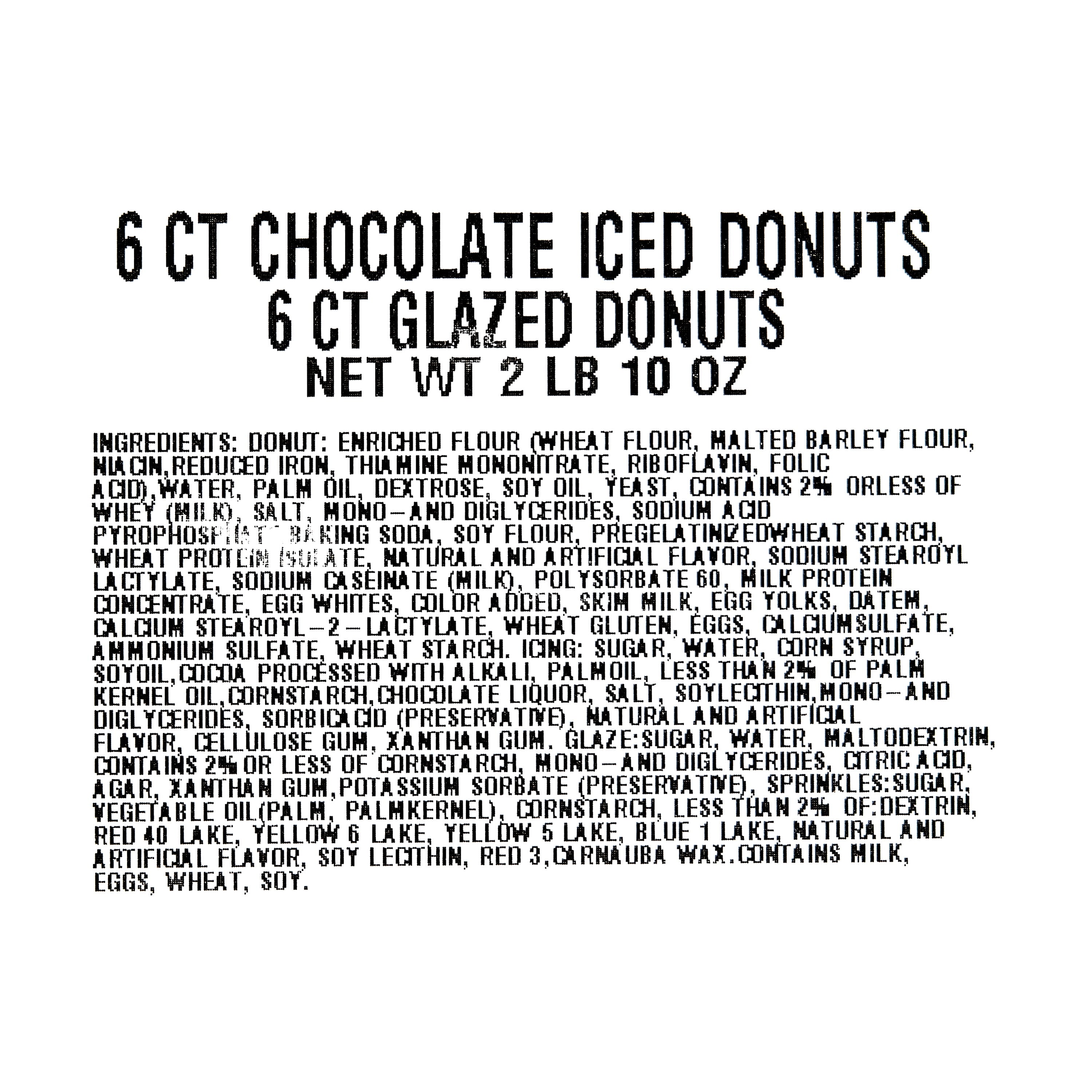 Chocolate Iced and Glazed Donuts 8 Oz 12 Count Freshness Guaranteed