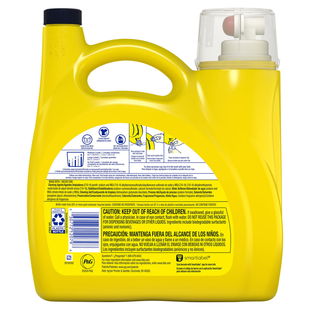 Tide Simply Liquid Laundry Detergent Daybreak Fresh 117 fl oz 89 Loads
