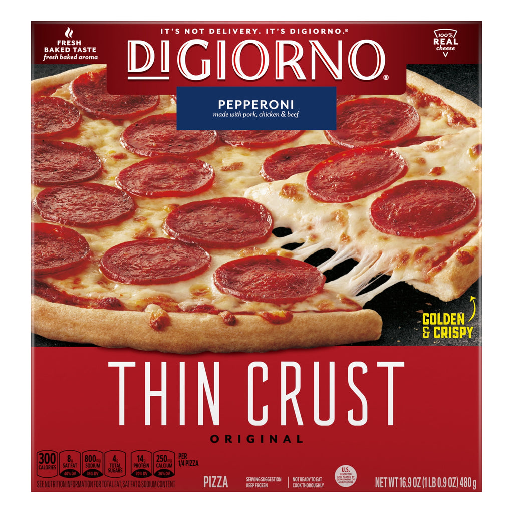 DiGiorno Thin Crust Pepperoni Frozen Pizza 16.9 Oz