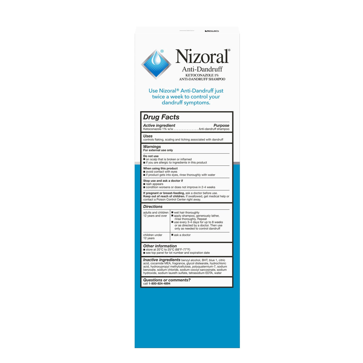 Nizoral Anti-Dandruff Shampoo 1% Ketoconazole Fresh Scent 14 fl oz