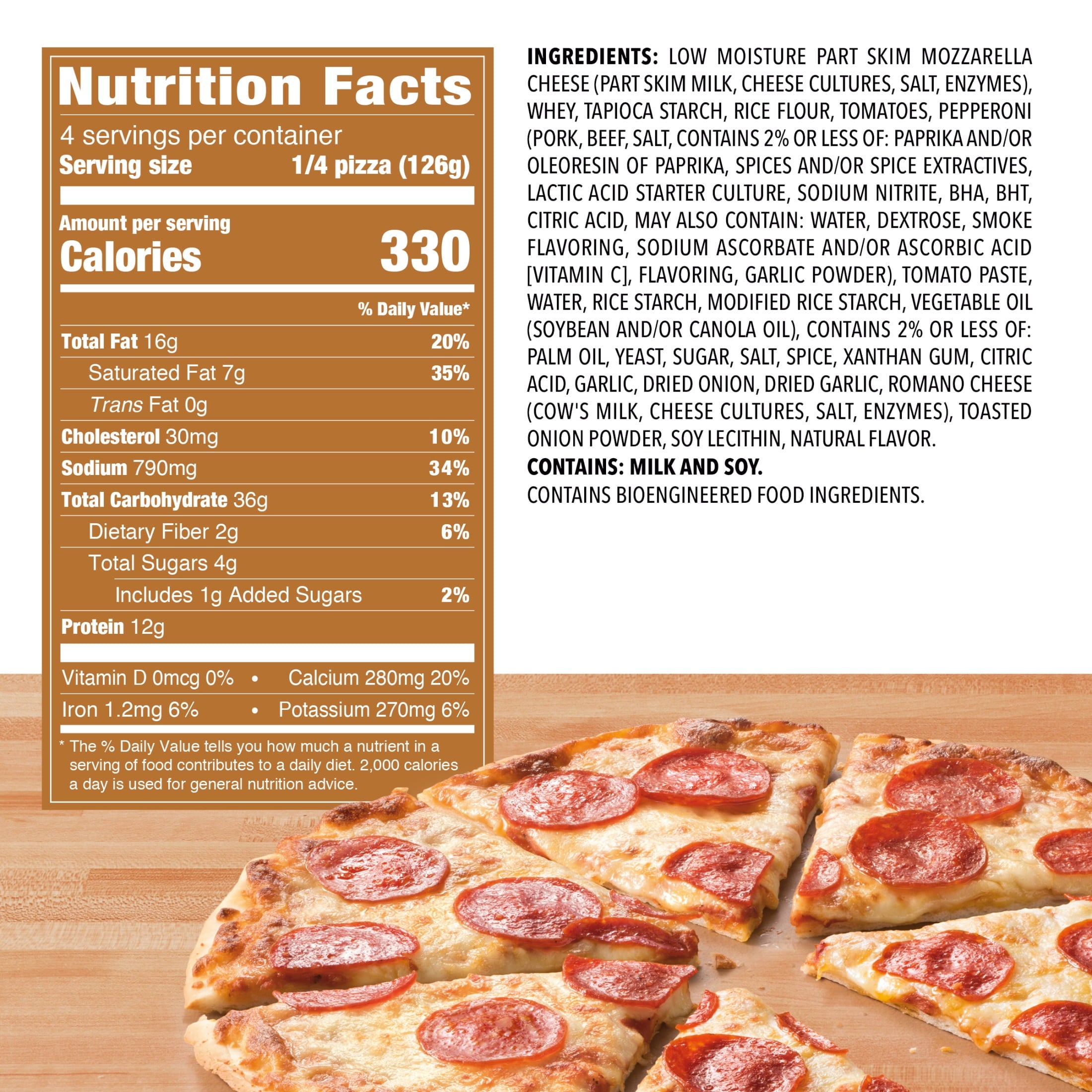 Freschetta Gluten Free Thin Crust Pepperoni Frozen Pizza 17.78 Oz
