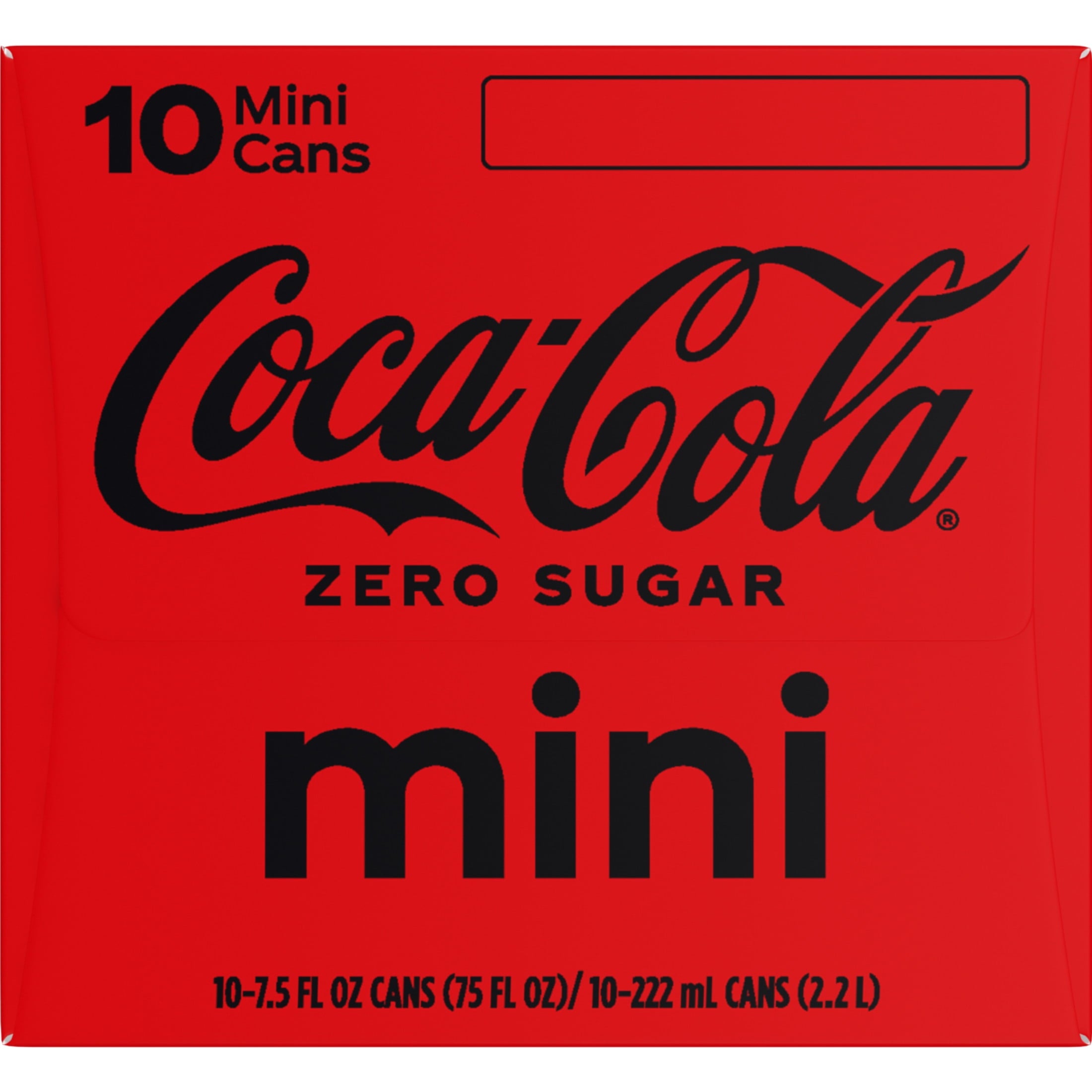 Zero Sugar Soda Pop Fridge Pack Mini Cans 7.5 Fl Oz 10 Pack Coca-Cola