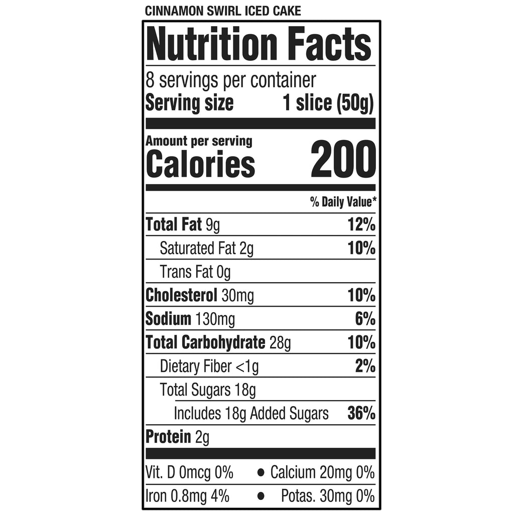 Iced Cinnamon Sliced Loaf Cake 14.1 Oz 8 Count Marketside
