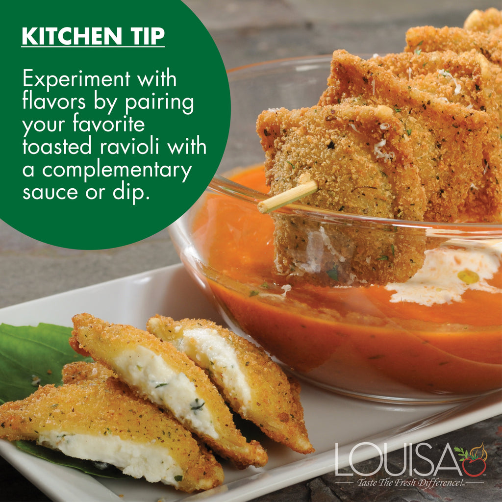 Louisa Original Beef Toasted Ravioli Frozen 16 Oz Box 24 Count