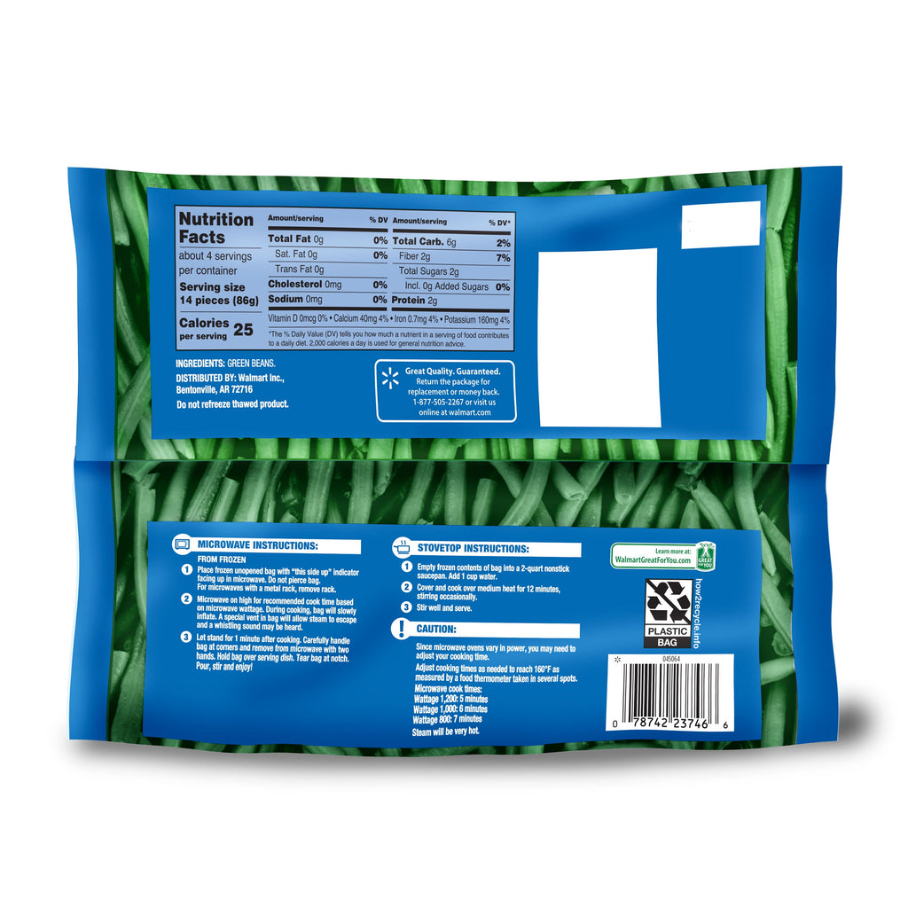 Great Value Fine Green Beans 12 Oz Frozen