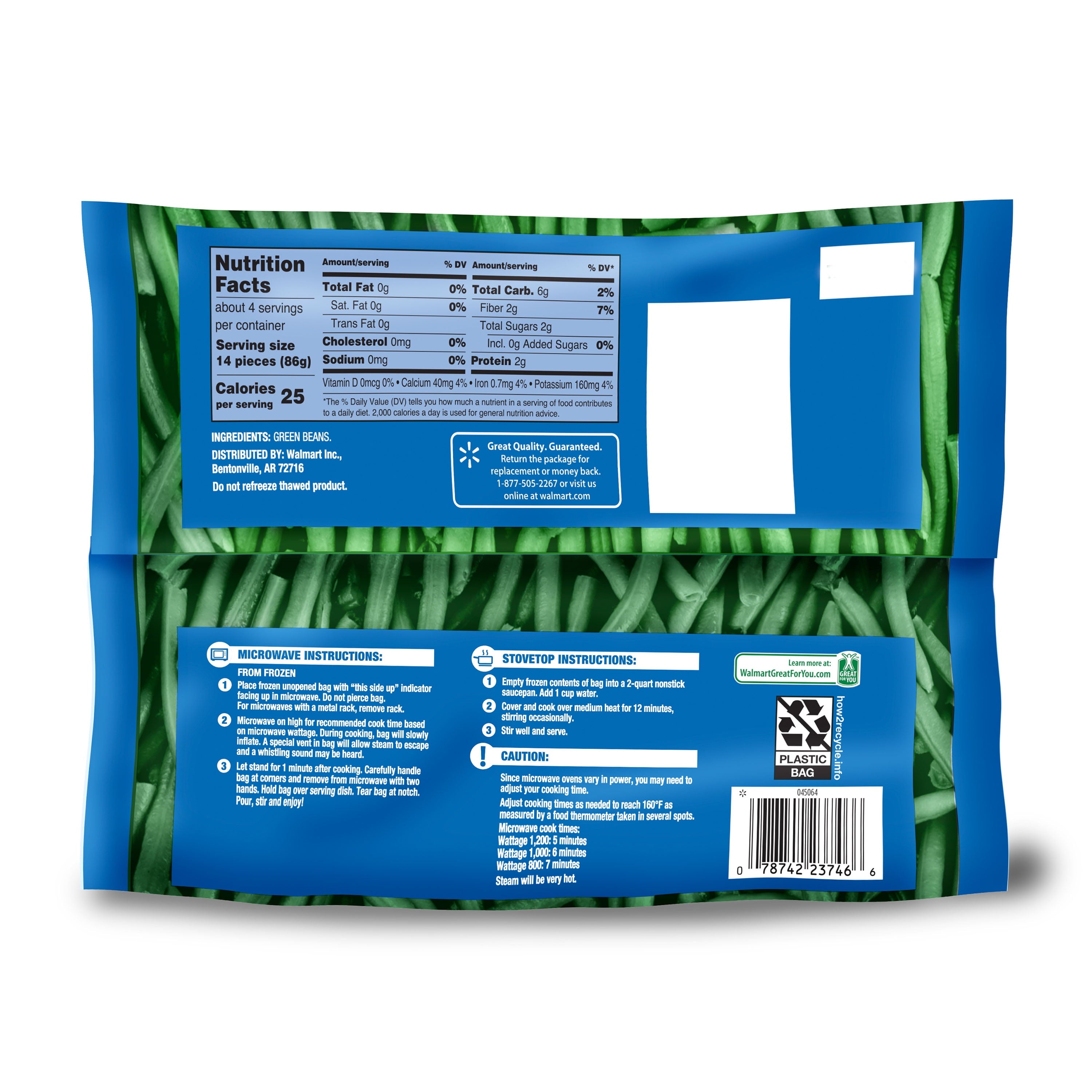 Great Value Fine Green Beans 12 Oz Frozen