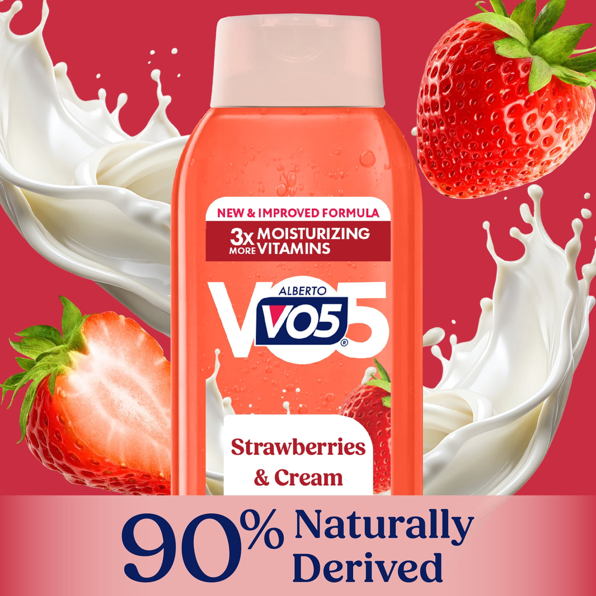 Alberto VO5 Strawberries & Cream Nourishing Shampoo with Soy Milk Paraben Free Vitamin-Enriched Formula 16.9 fl oz